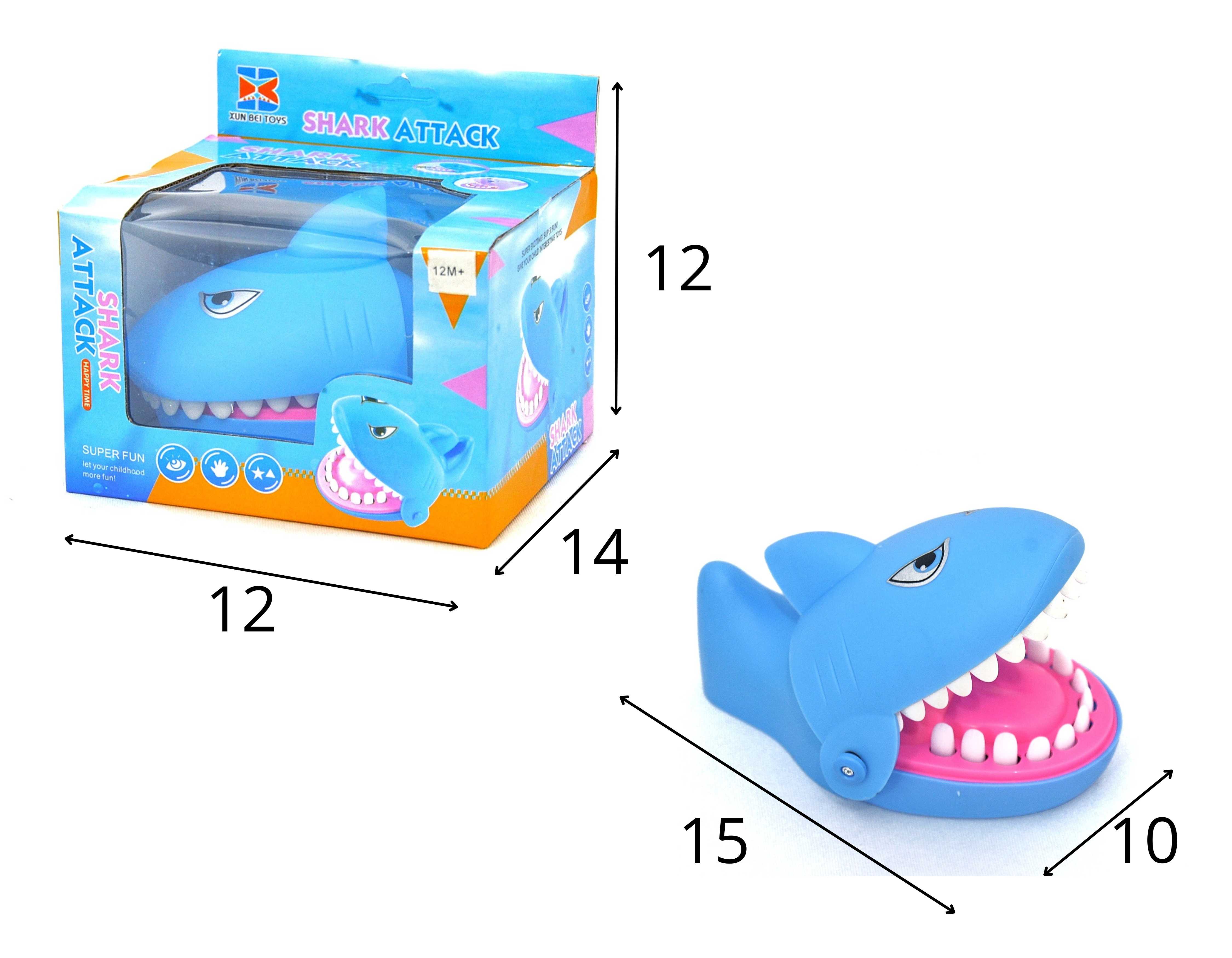 E - SHARK ATTACK (QUANDO ACIONADO O DENTE ERRADO A BOCA DO TUBARÃO FECHA SOZINHA)