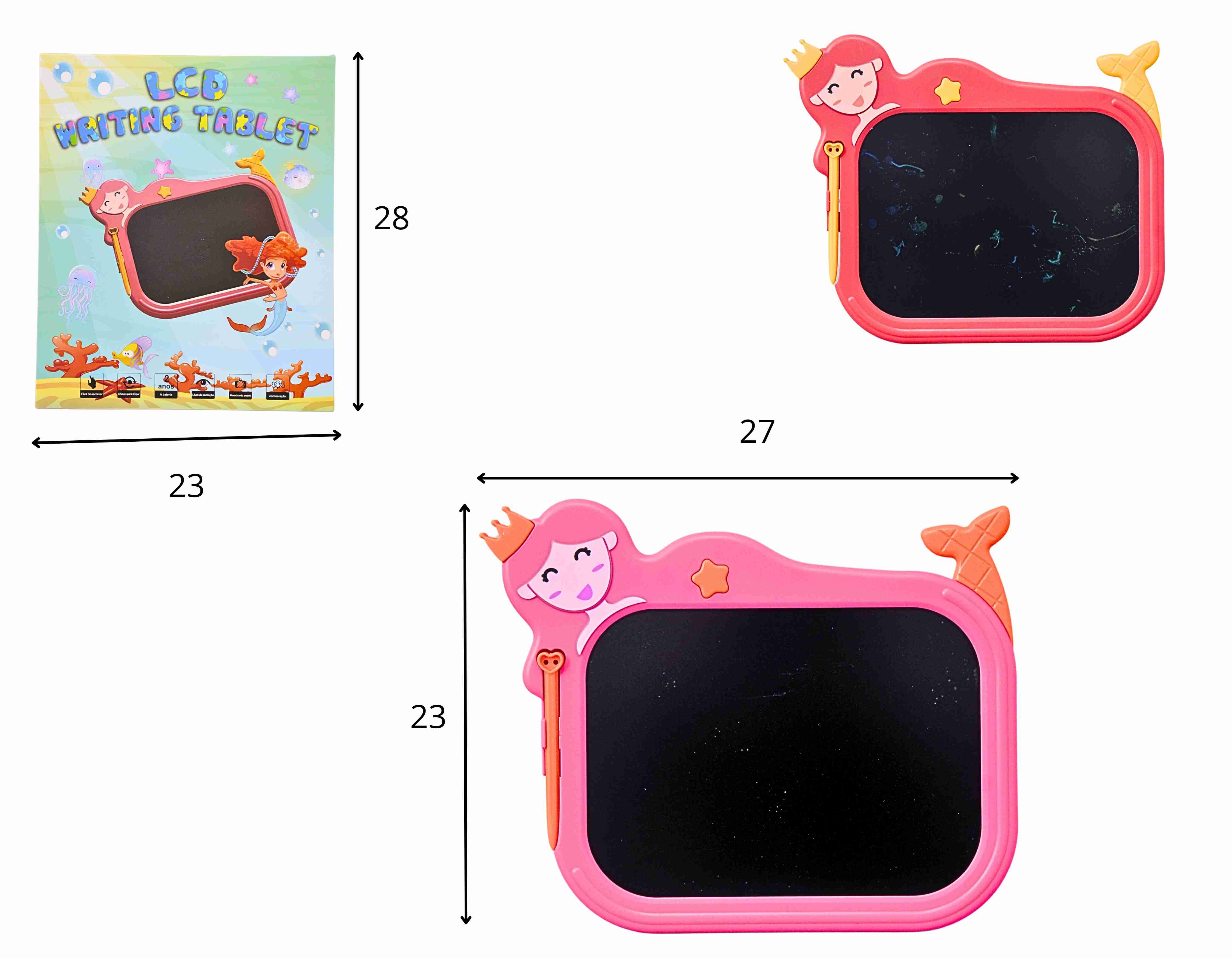 A - LOUSA MÁGICA LCD TEMA SEREIA A BATERIA COM CORES VARIADAS