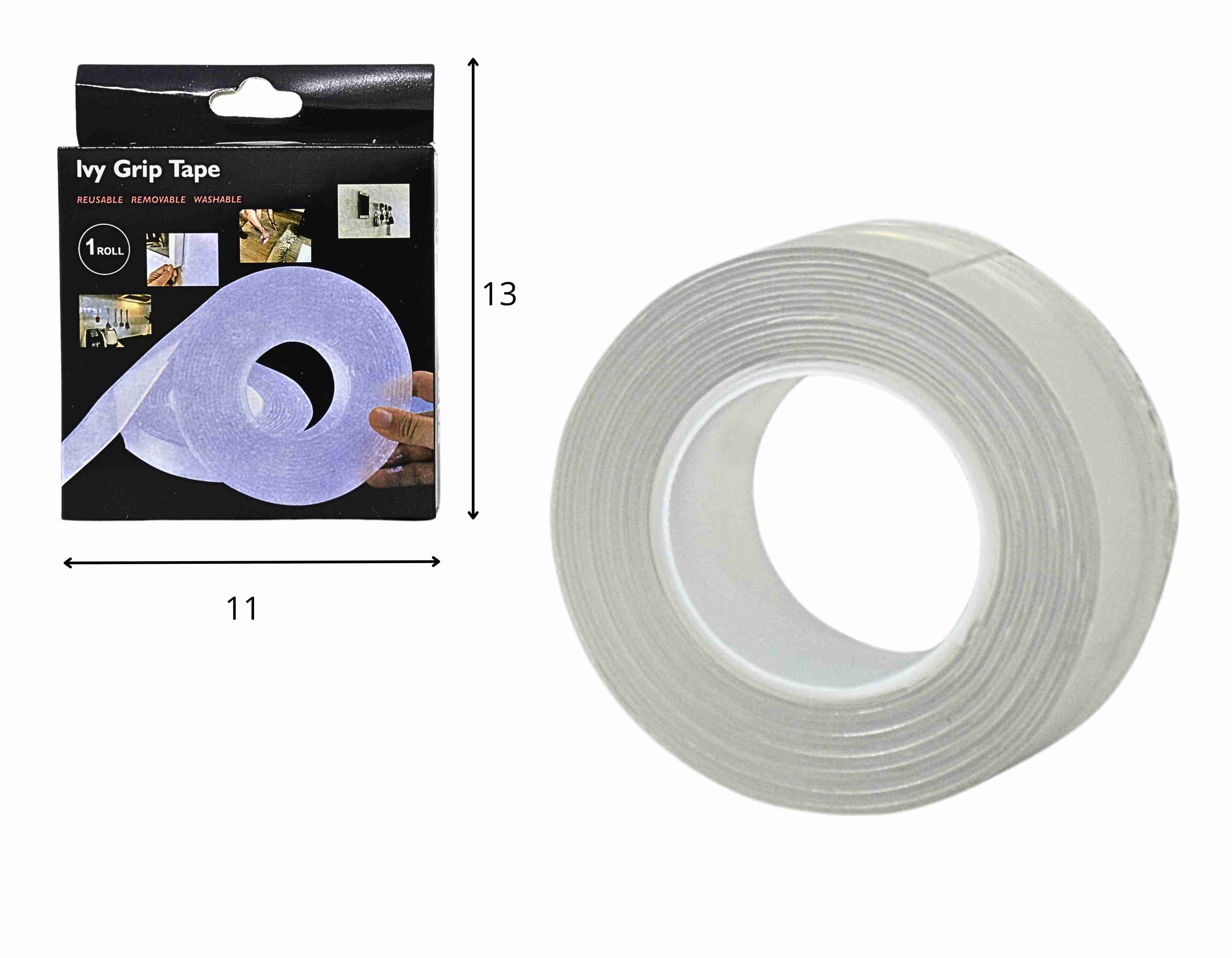 Z - FITA DUPLA FACE TRANSPARENTE DE SILICONE ROLO COM 3 MTS