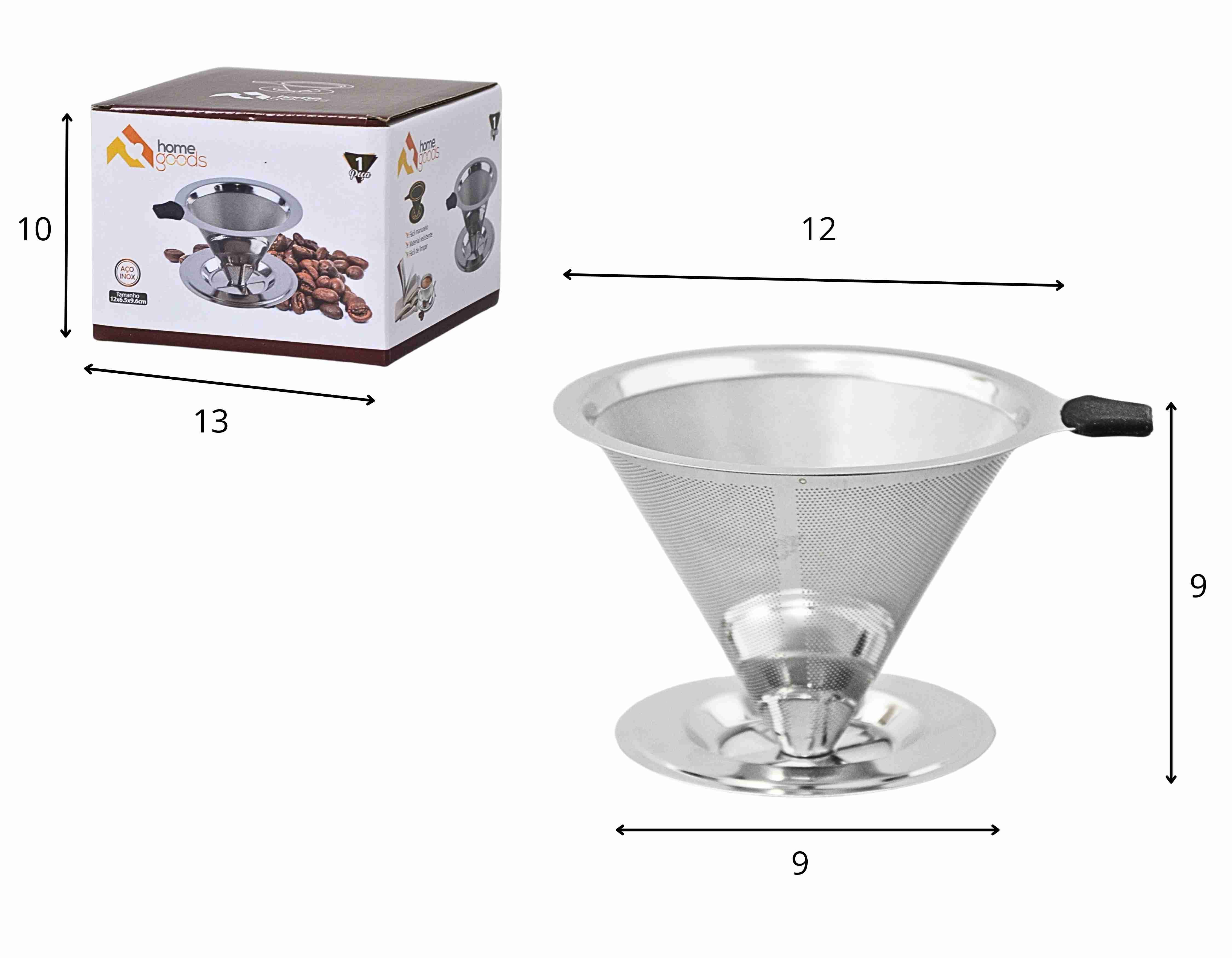 Z - COADOR DE CAFE EM AÇO INOX PARA GARRAFAS E JARRAS