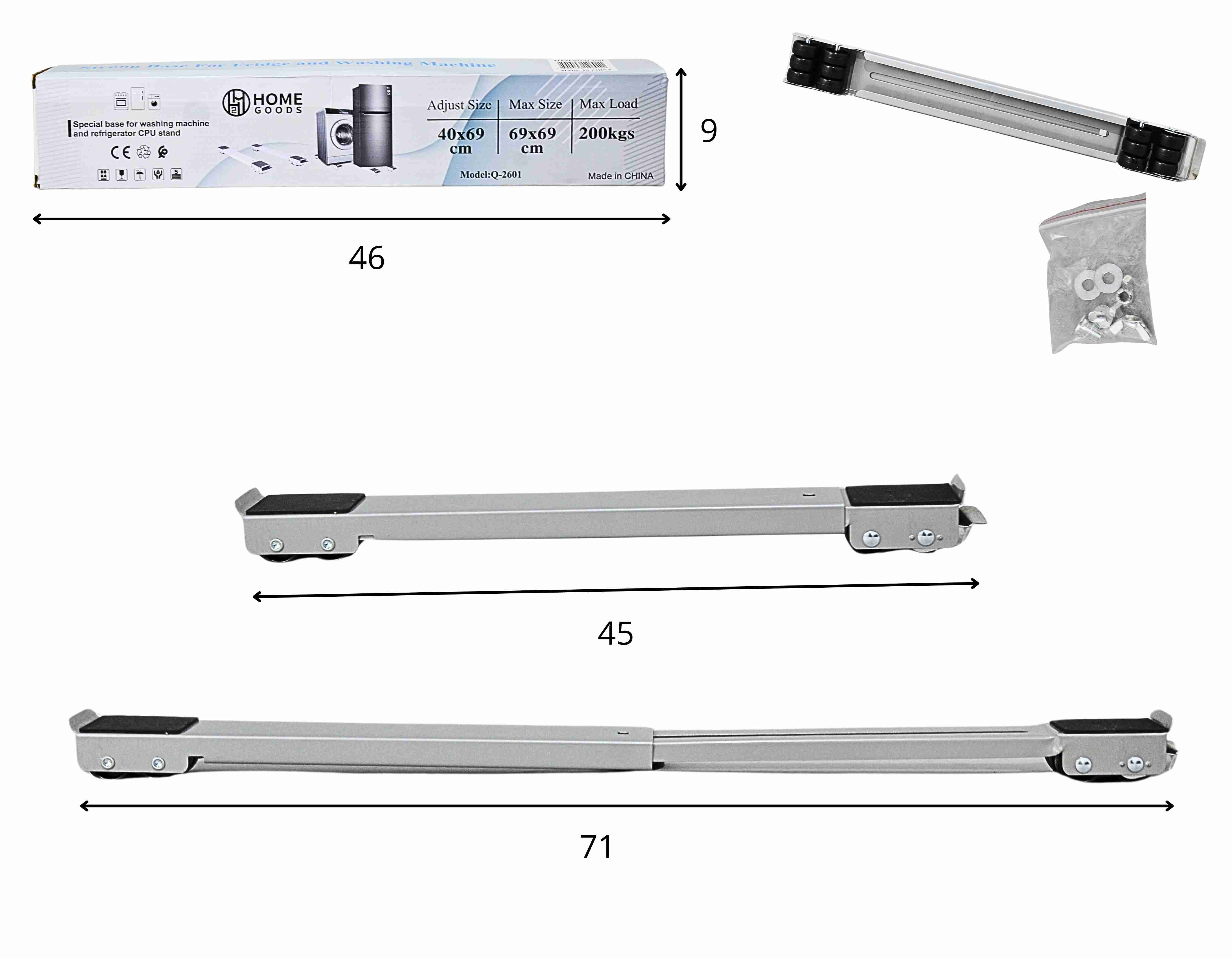 Z - BASE SUPORTE COM RODINHAS PARA MOVIMENTAR ELETRODOMESTICOS
