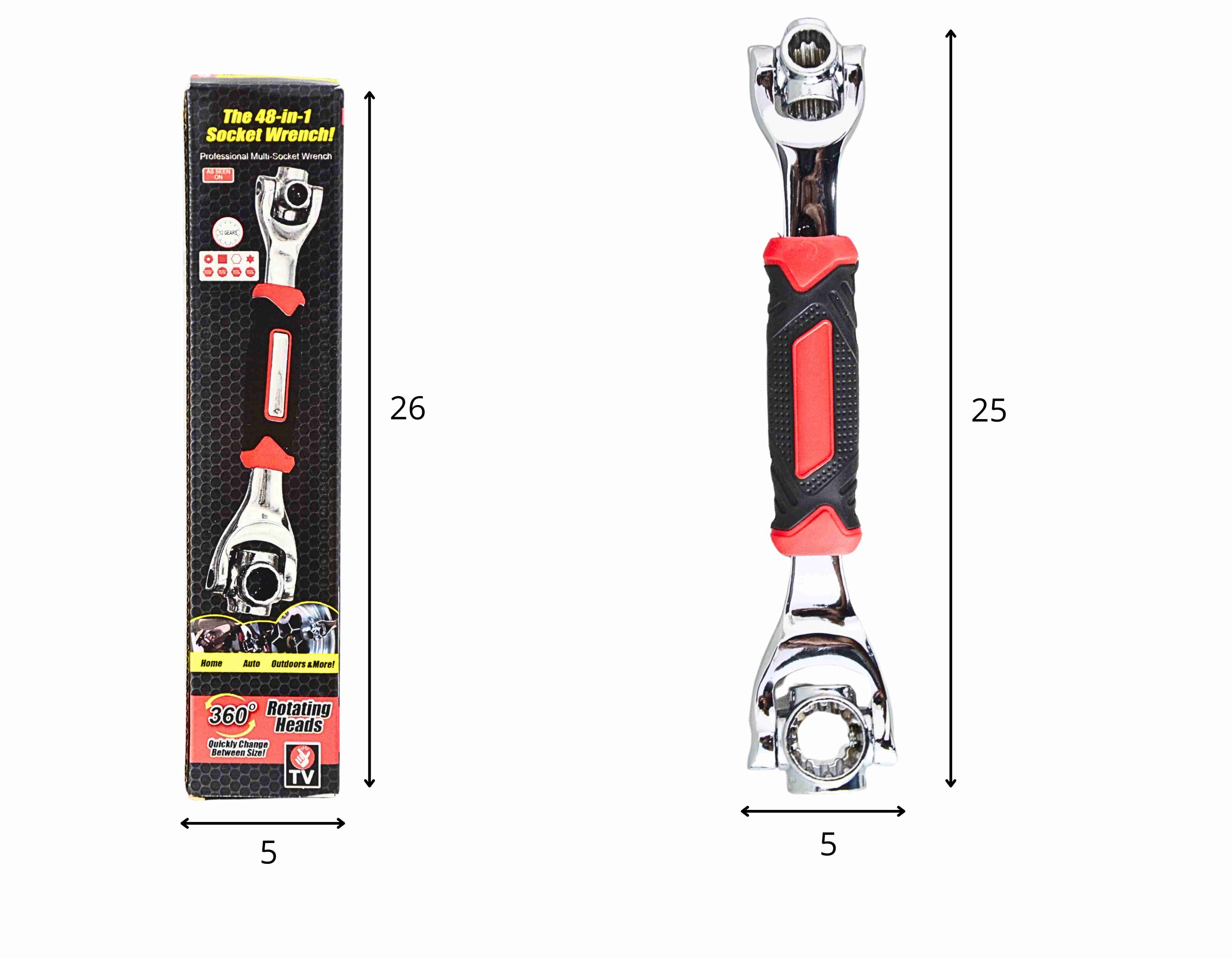 Z - CHAVE DE BOCA MULTIFUNCIONAL C/ 8 BOCAS E GIRO DE 360 GRAUS