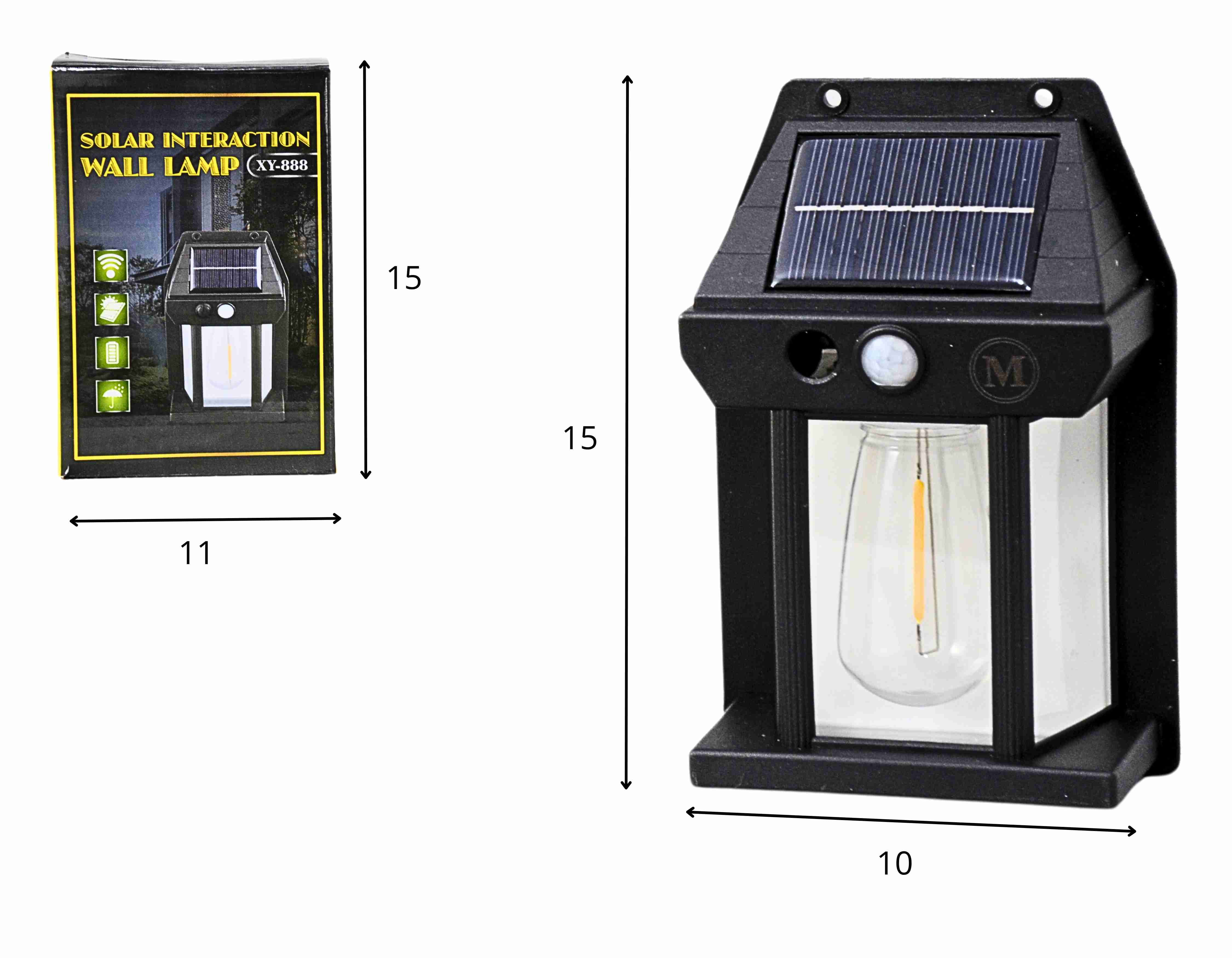 Z - LUMINARIA DE PAREDE ENERGIA SOLAR COM SENSOR DE PRESENÇA
