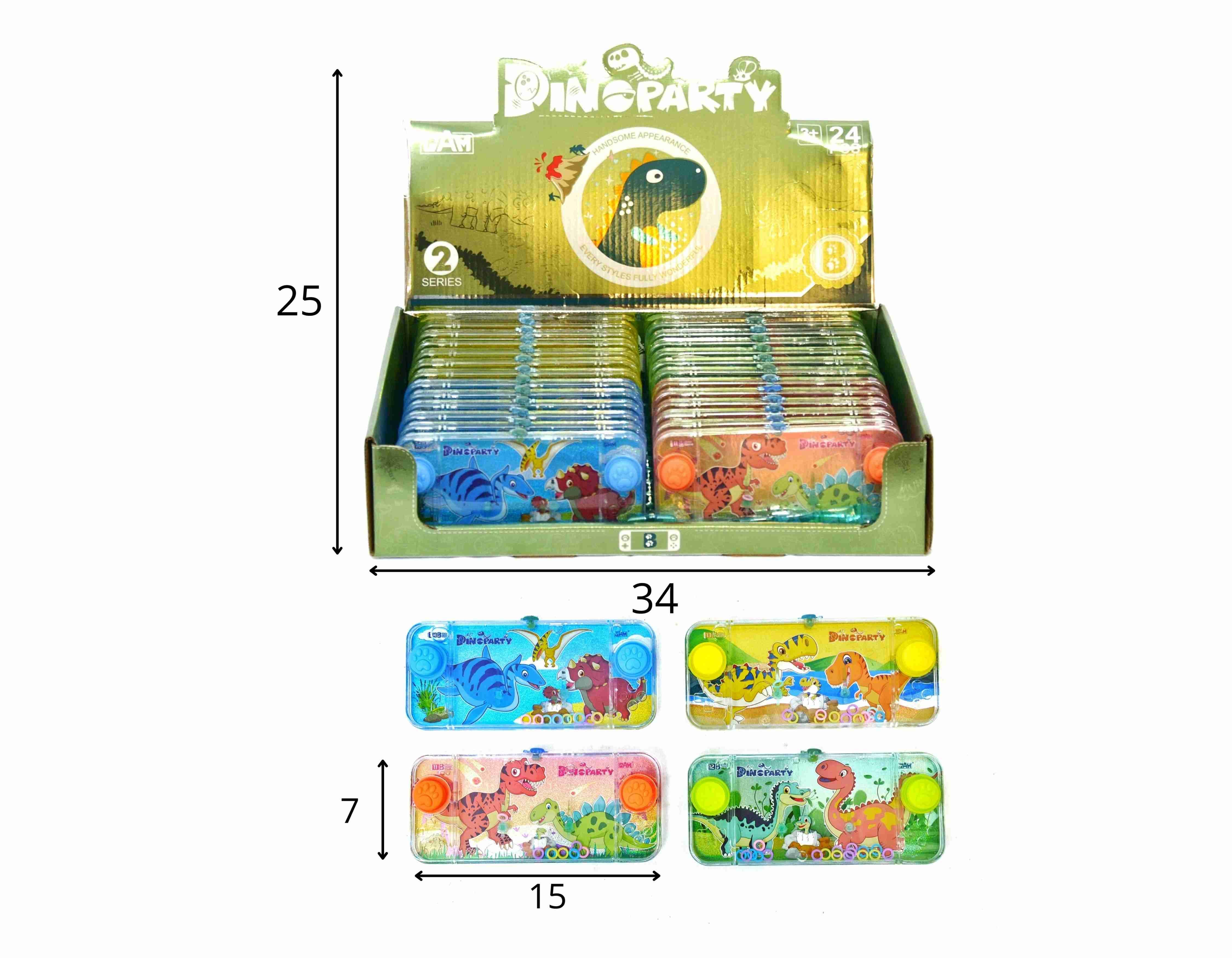 B - AQUAPLAY DINOSSAUROS INFANTIS COM MODELOS VARIADOS NO DISPLAY COM 24 PEÇAS 