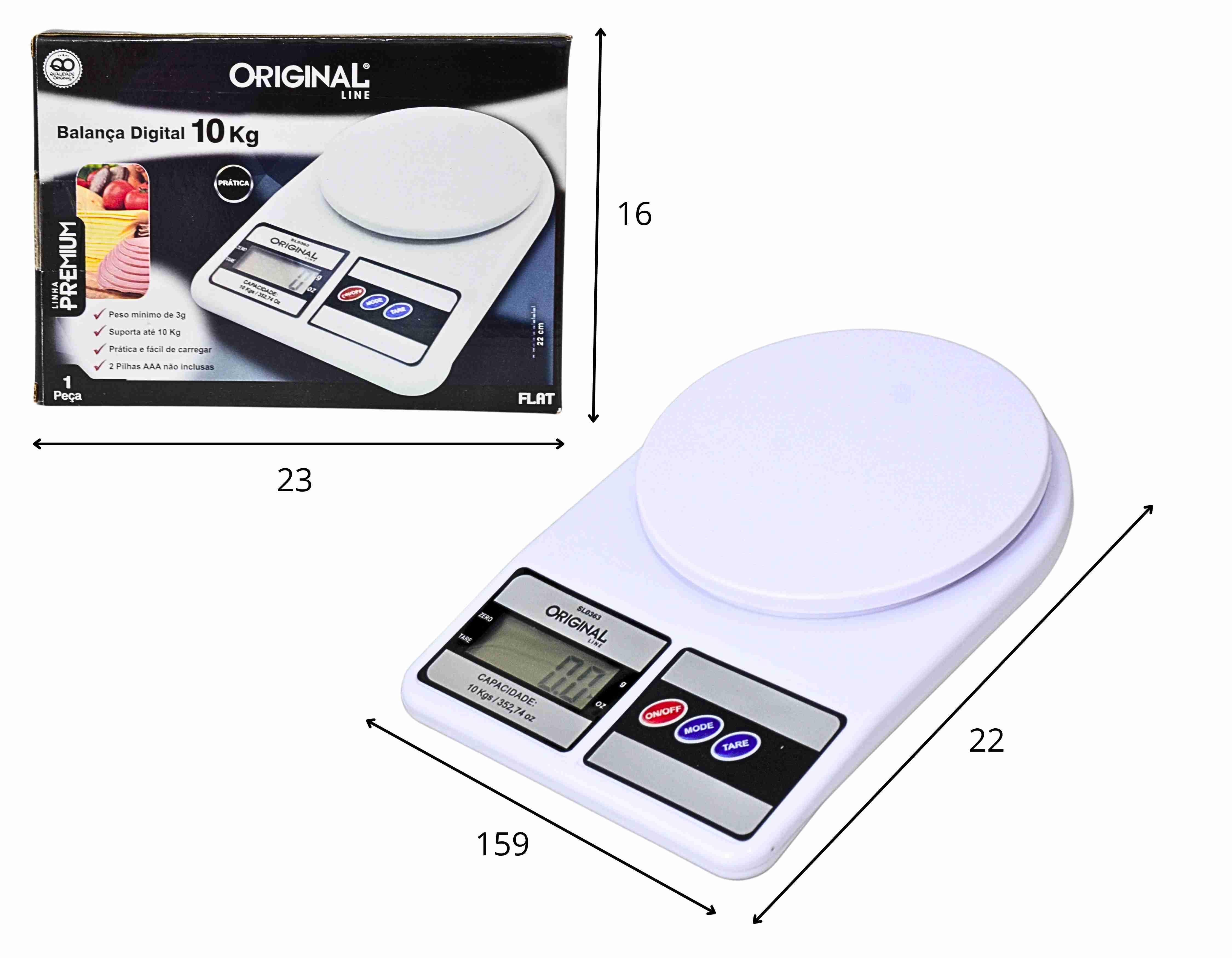 Z - BALANÇA DIGITAL A PILHA 10 KG