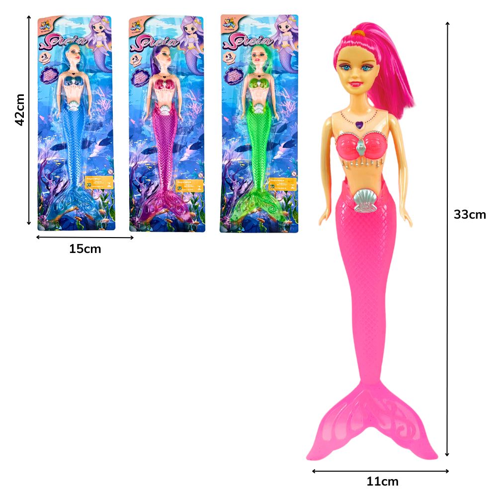 C - BONECA SEREIA COM LUZ NA CARTELA E CORES VARIADAS