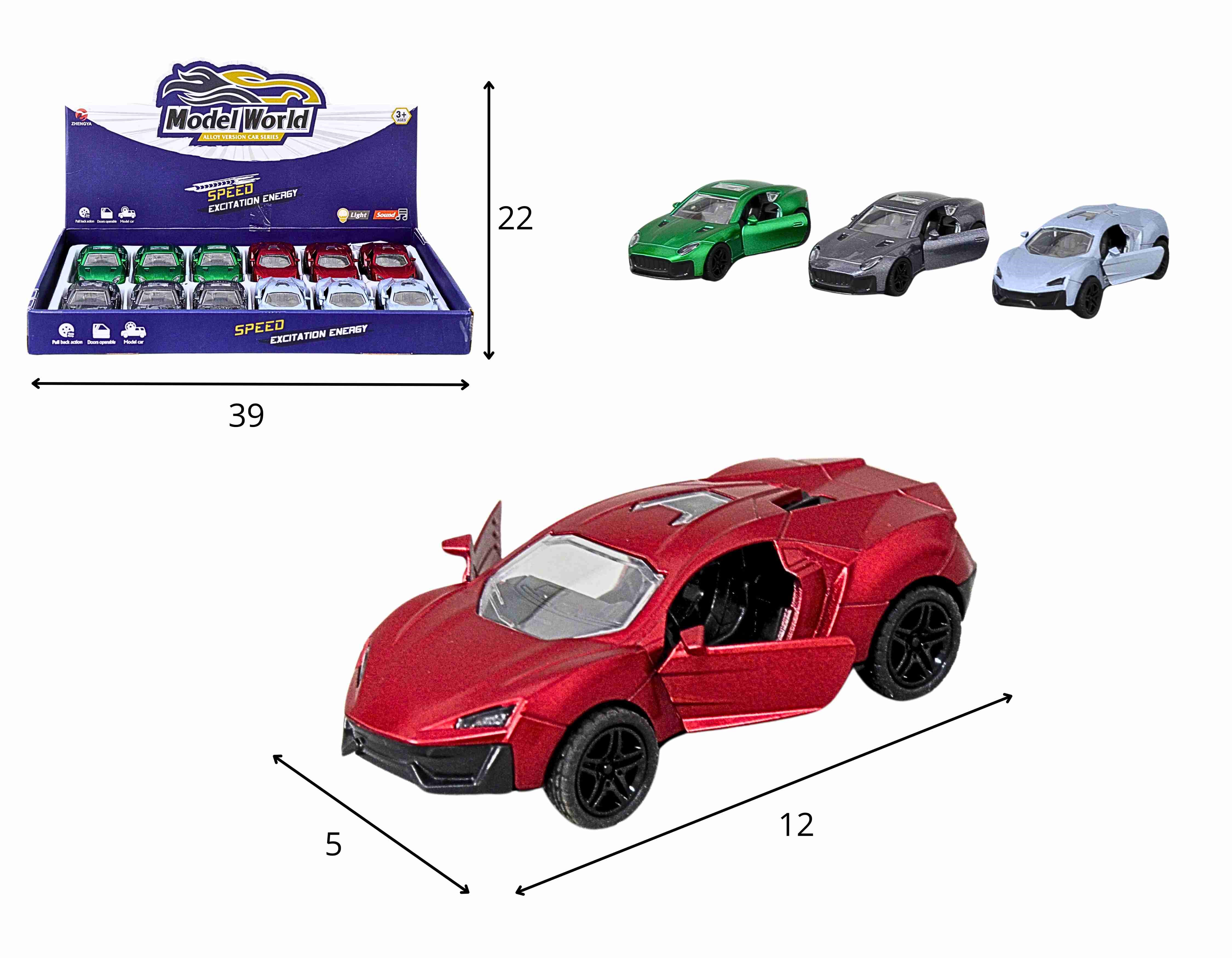 C - KIT COLEÇÃO CARROS ESPORTIVOS DE METAL COM CORES VARIADAS.(PINTURA PEROLIZADA)