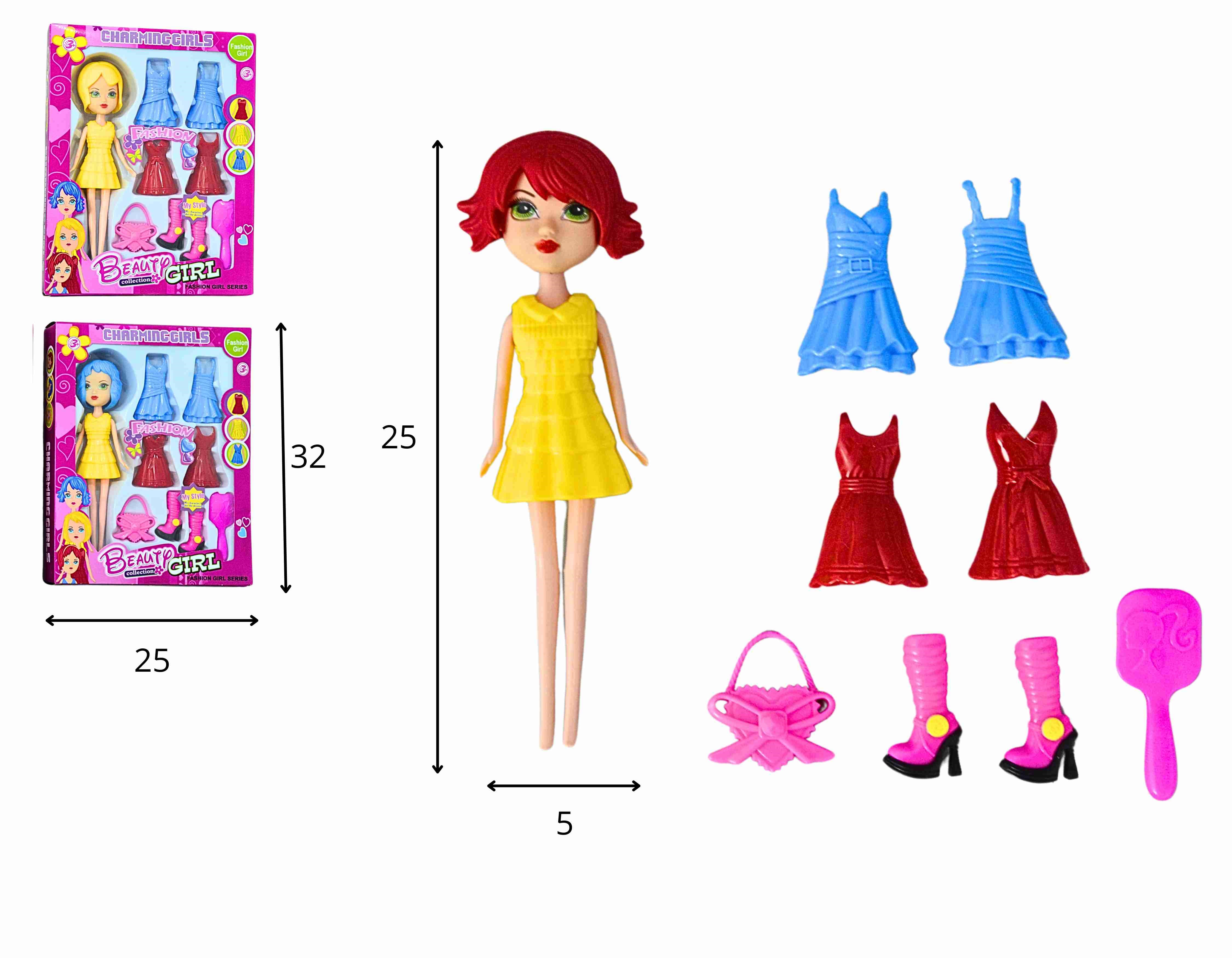 C - BONECA TROCA DE ROUPA COM ACESSÓRIOS