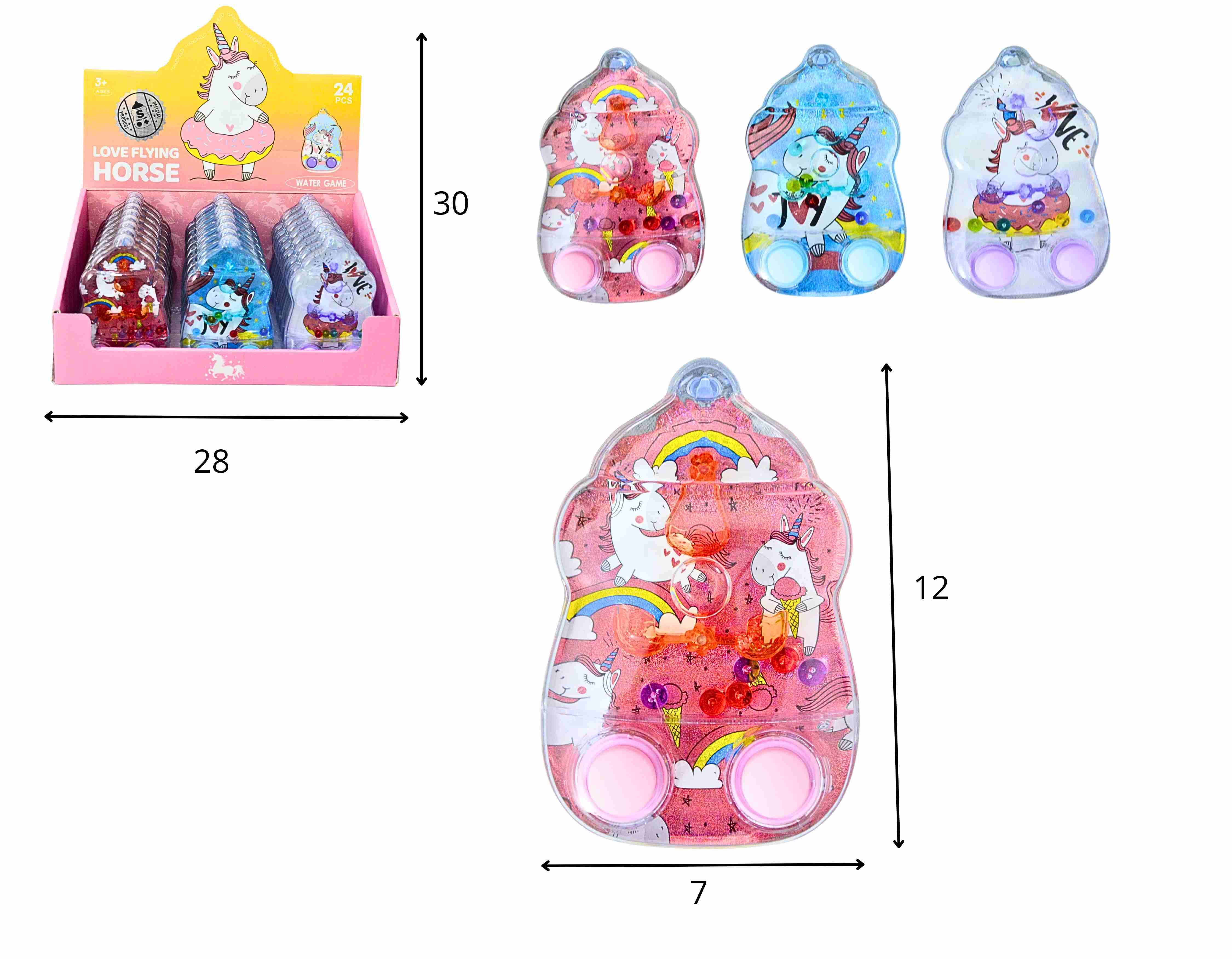B - AQUAPLAY UNICÓRNIO NO DISPLAY C/ 24 PÇS COM MODELOS VARIADOS (MODELO NOVO)