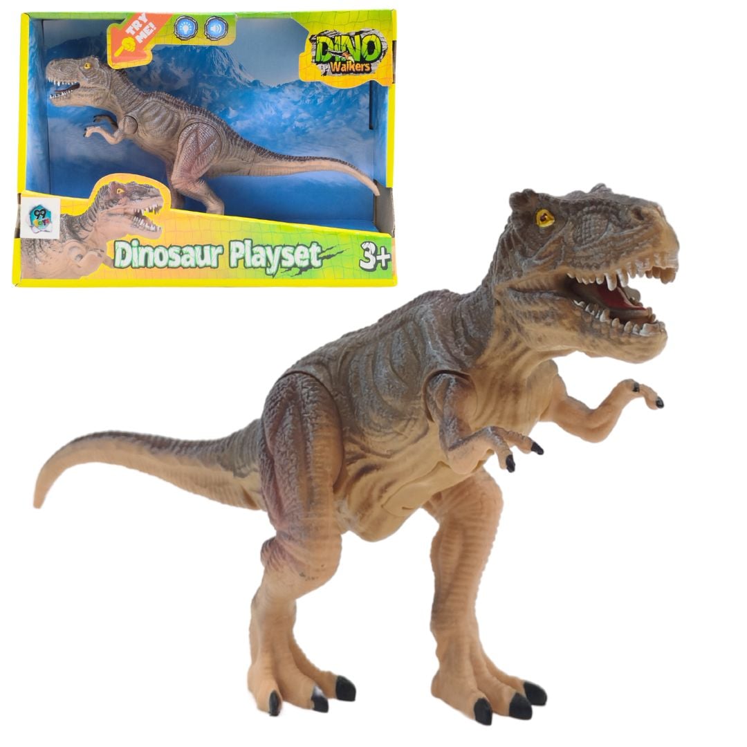 D - DINOSSAURO Á PILHA C/ SOM E ILUMINAÇÃO 