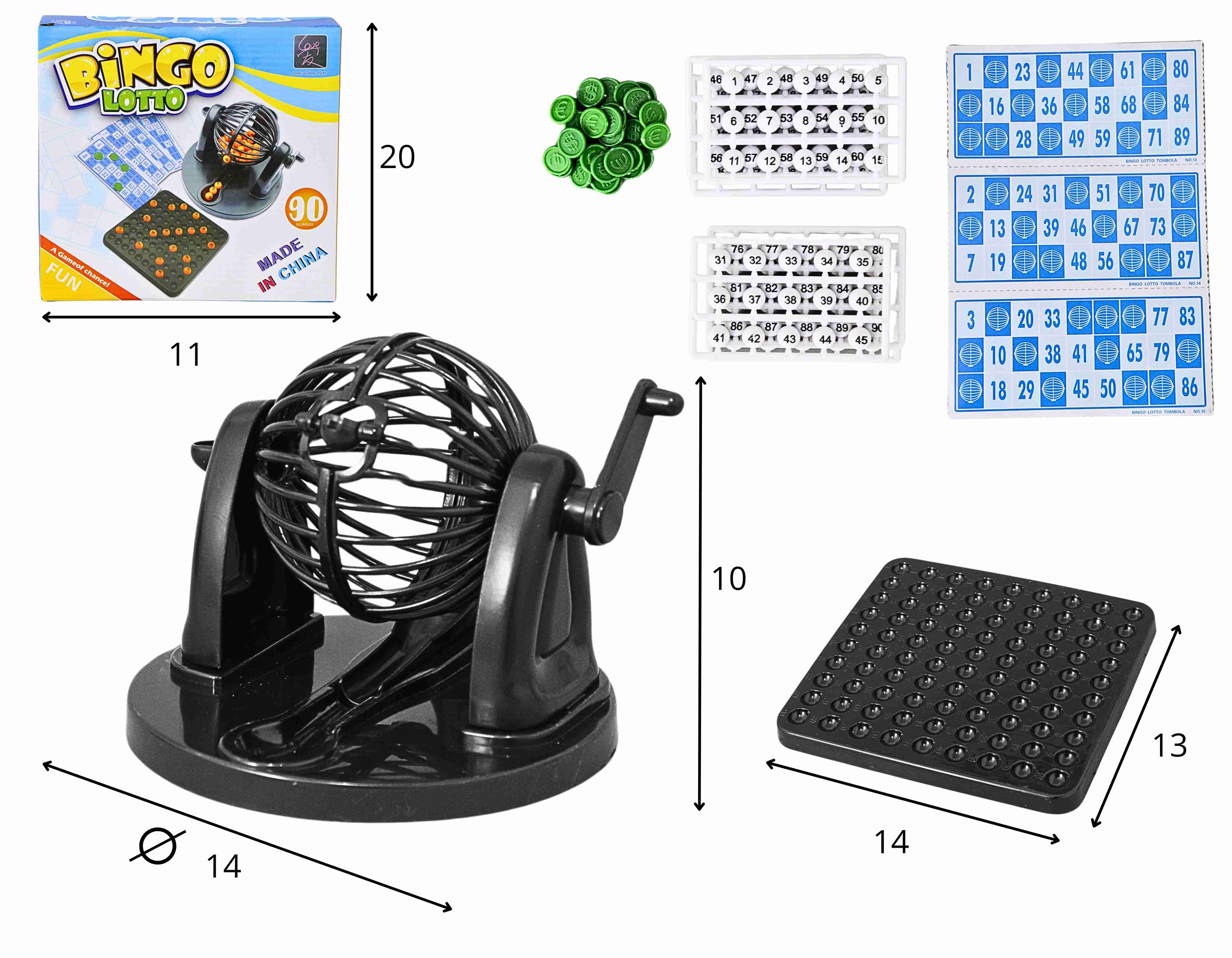 X - JOGO BINGO LOTTO COM 90 NUMEROS E 36 CARTELAS