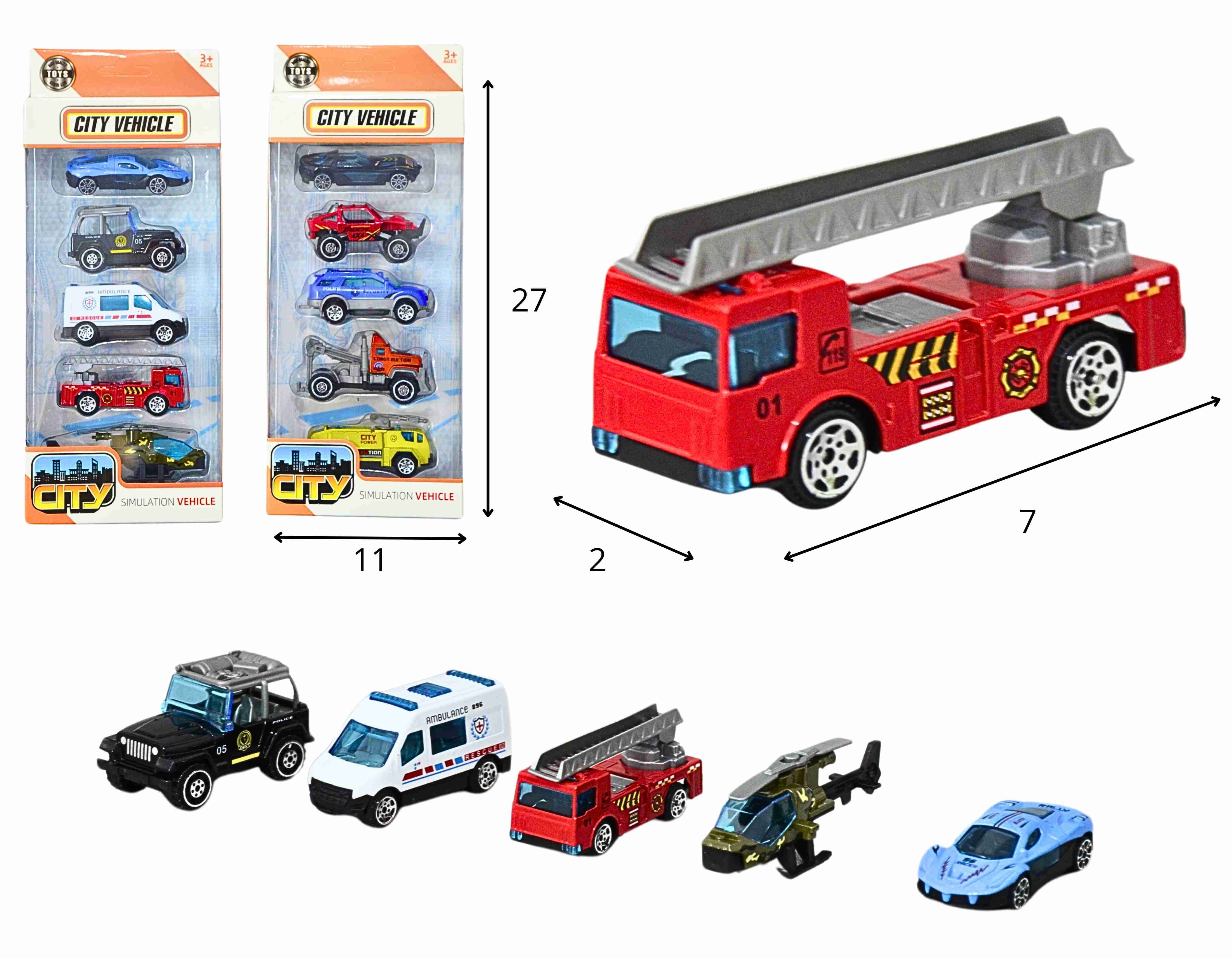 A - COLEÇÃO CARROS DE METAL RÉPLICA DO HOT WHEELS COM 5 PEÇAS E MODELOS VARIADOS