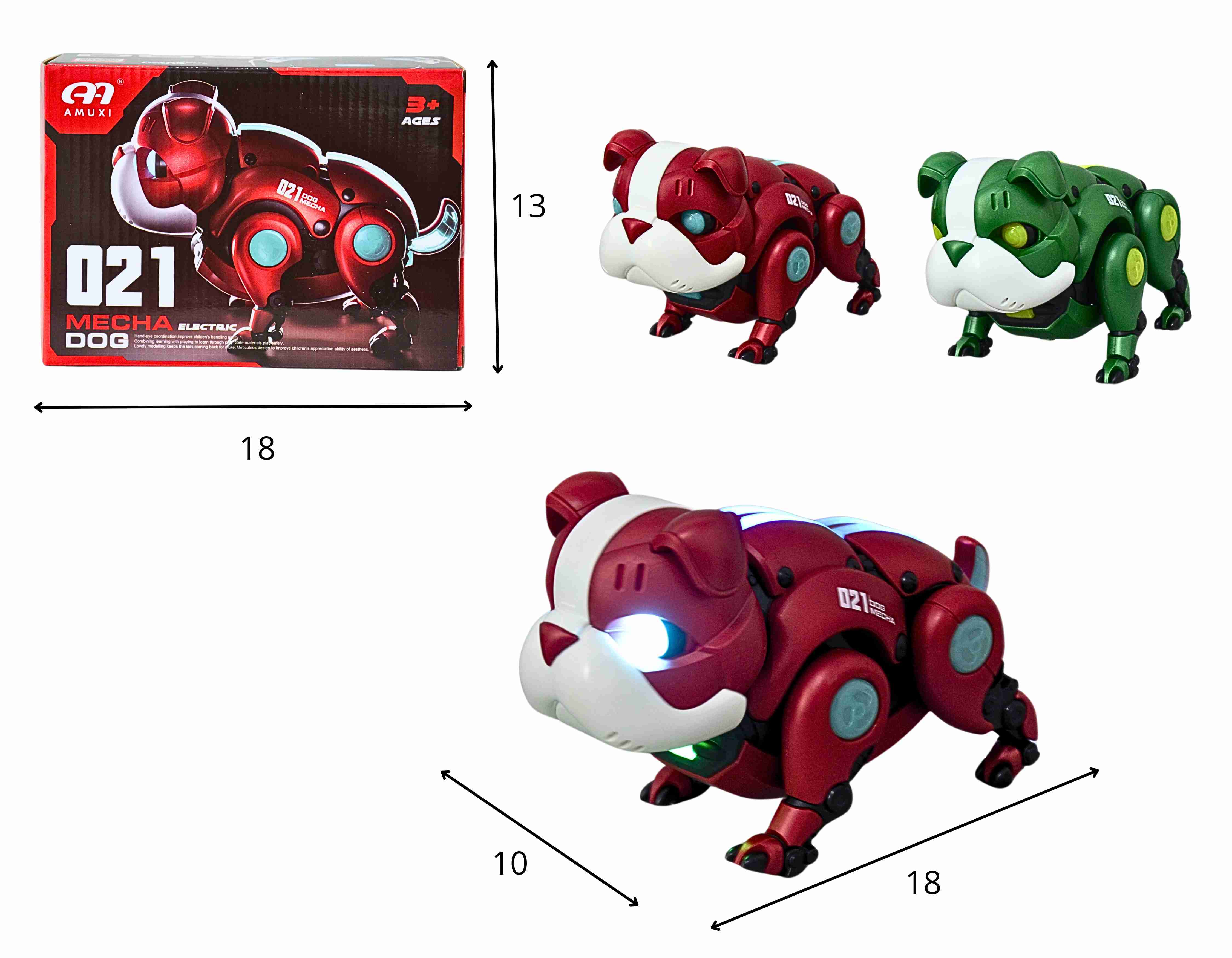*D - CACHORRO ROBO A PILHA ANDA COM SOM E ILUMINACAO