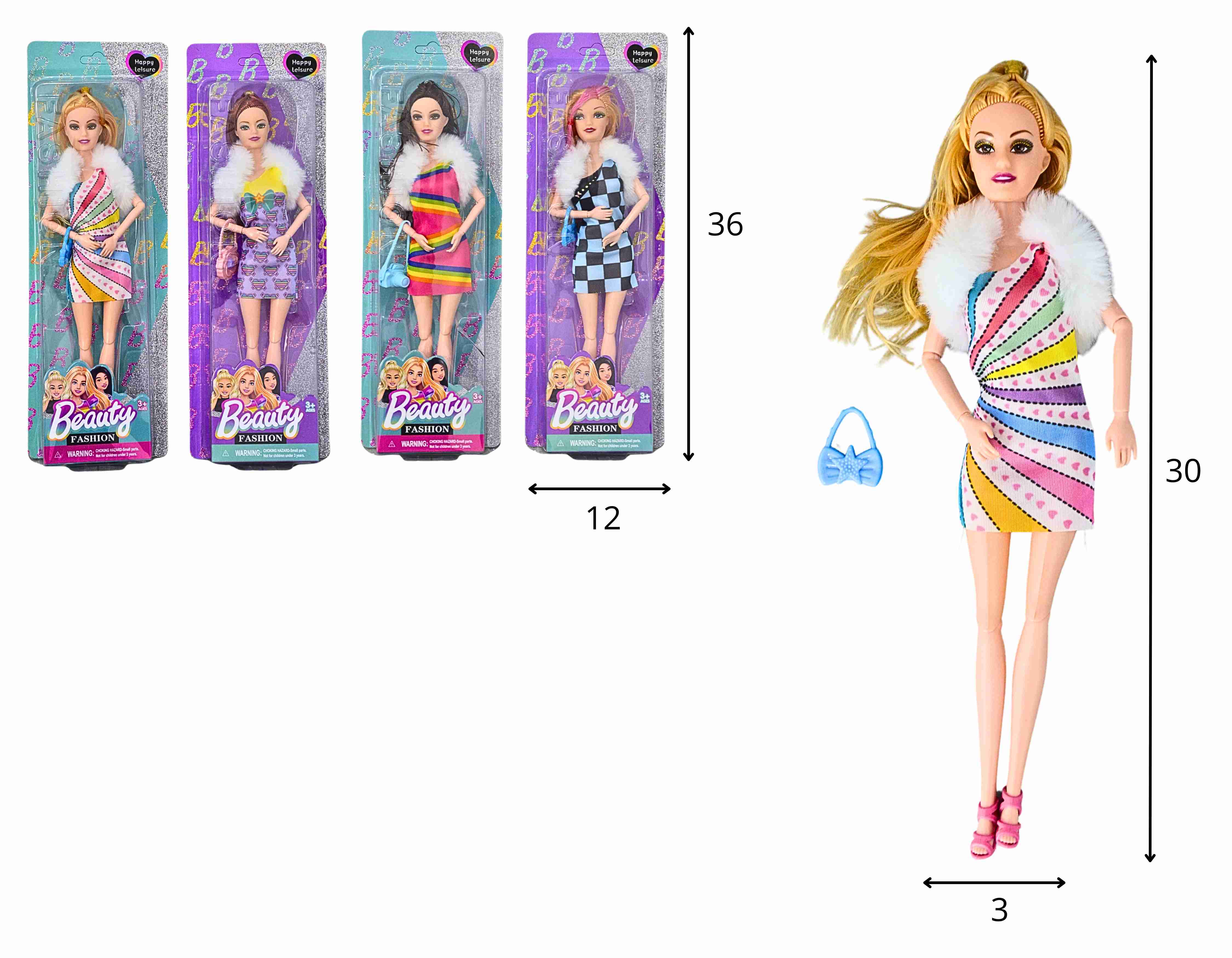 C - BONECA FASHION ARTICULADA COM ACESSÓRIO NO BLISTER