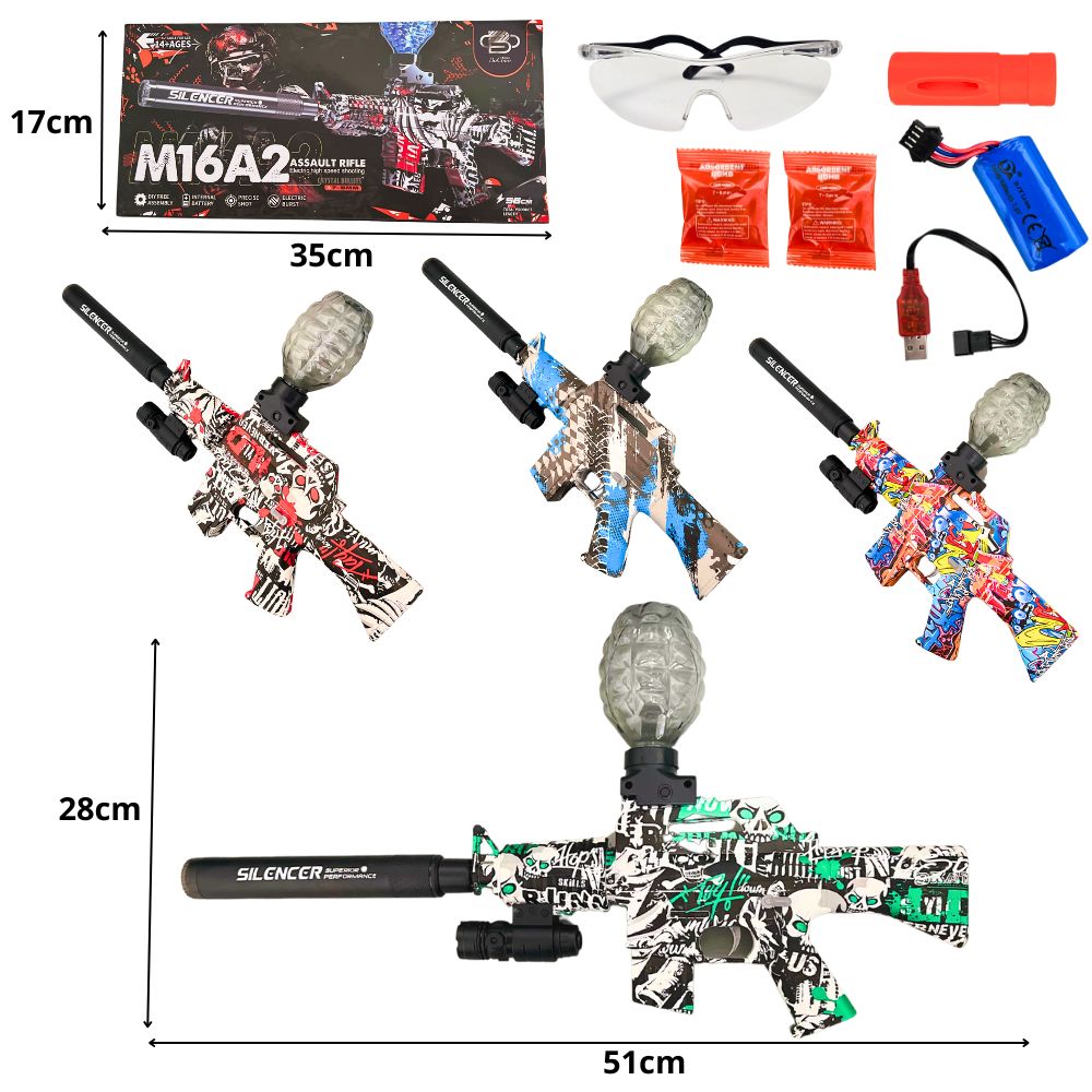 A - ARMA LANÇA BOLINHAS DE GEL RECARREGAVEL COM CORES VARIADAS