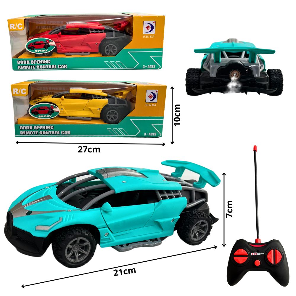 F - CARRO DE CONTROLE TOTAL QUE SOLTA FUMACA PELA TURBINA COM CORES VARIADAS