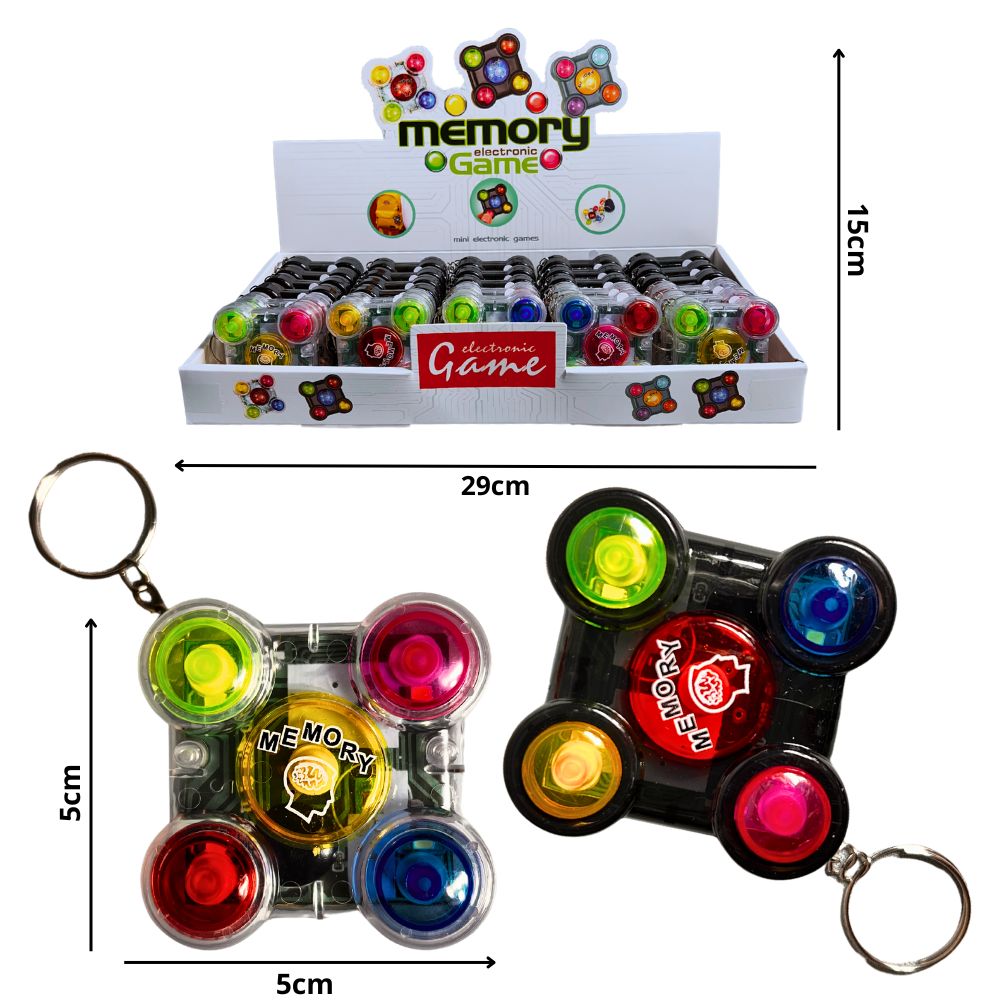 *D - JOGO DA MEMORIA ELETRONICO TRANSLÚCIDO E PRETO NO DISPLAY COM 30 UNIDADES