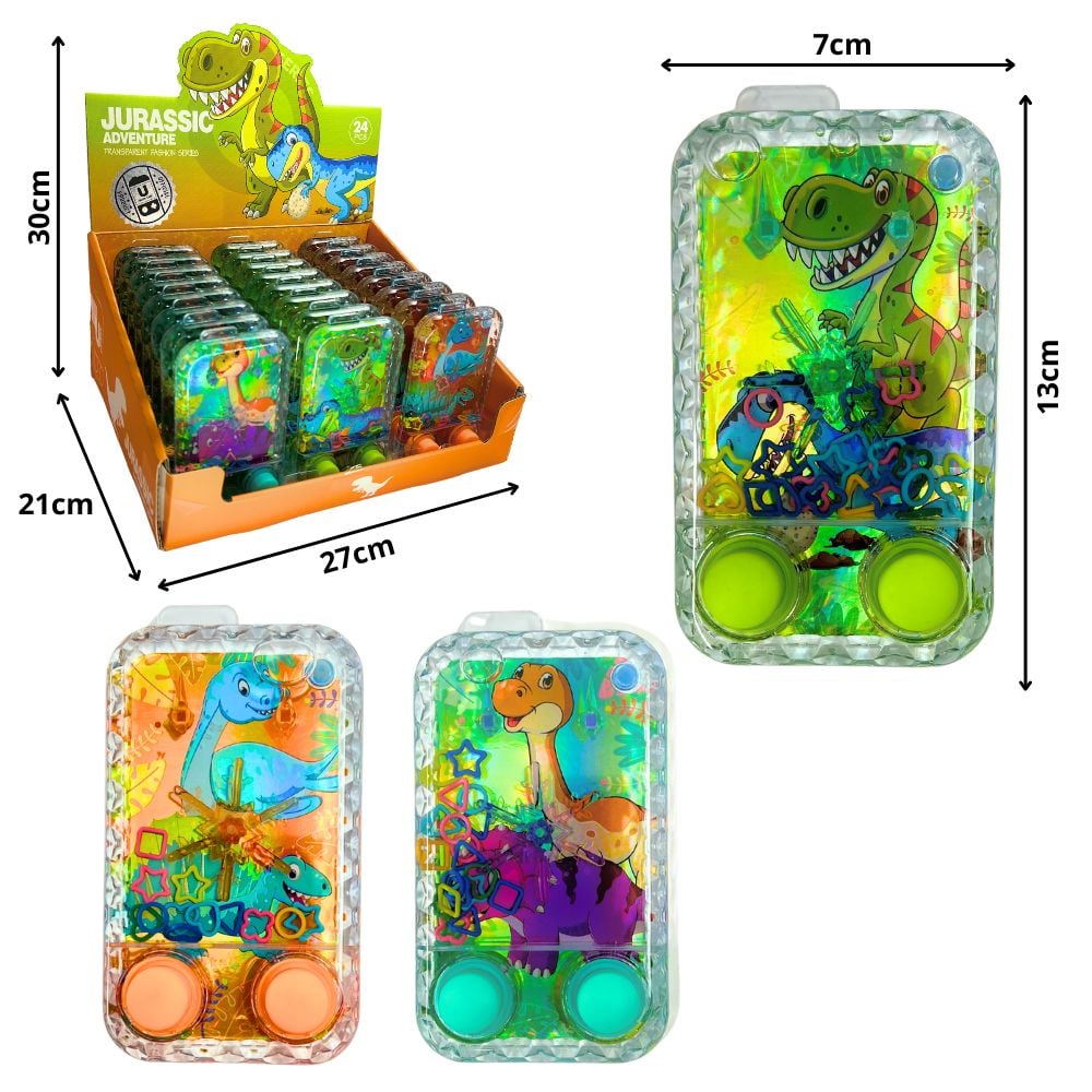 B - AQUAPLAY TEMA DINOSSAUROS COM MODELOS VARIADOS NO DISPLAY COM 24 PEÇAS