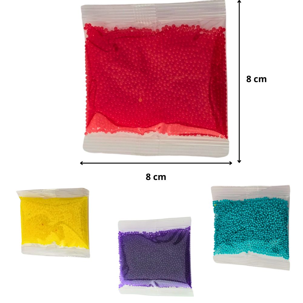 A - BOLINHAS DE GEL QUE CRESCEM NA AGUA, PACOTE COM 5000 BOLINHAS COM CORES VARIADAS
