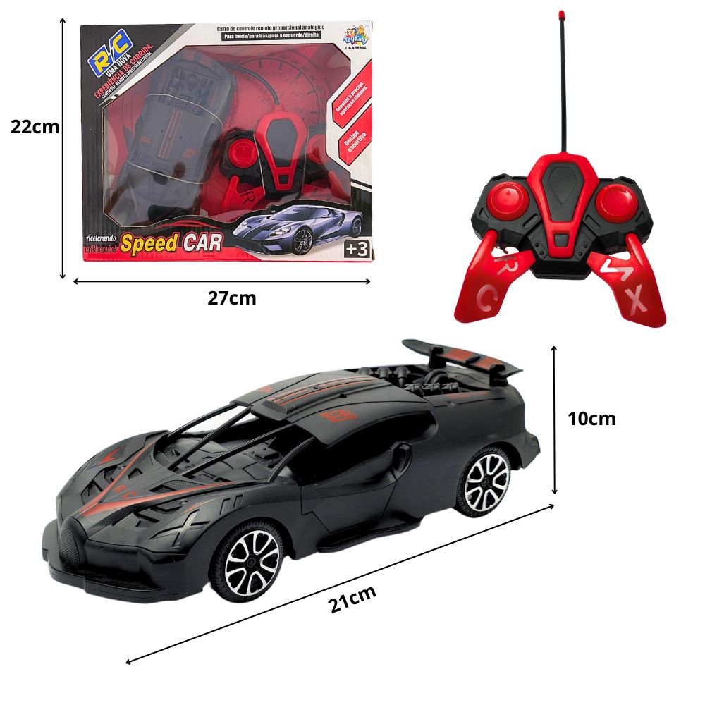 F - CARRO DE CONTROLE REMOTO TOTAL COM CORES VARIADAS