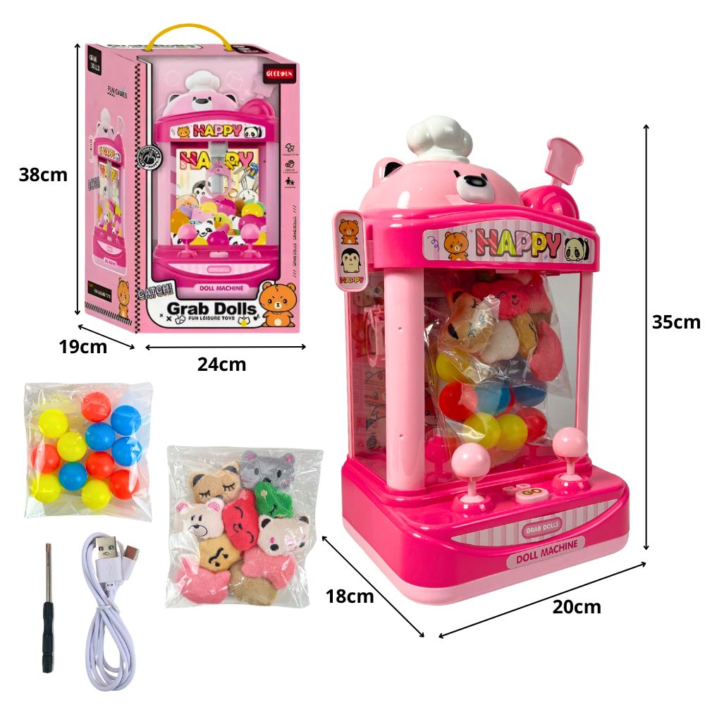 A - MAQUINA DE PEGAR BICHINHOS A PILHA COM SOM E ILUMINAÇAO