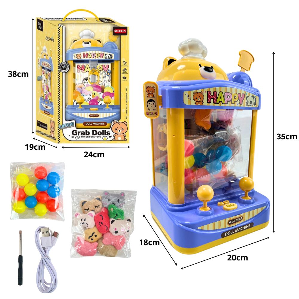 A - MAQUINA DE PEGAR BICHINHOS AUTOMATICA A PILHA COM SOM E ILUMINAÇAO