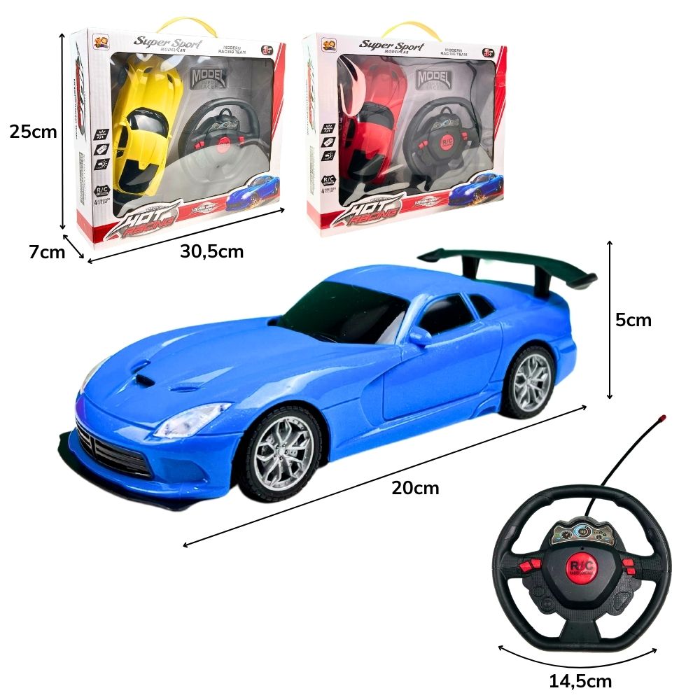 F - CARRO DE CONTROLE REMOTO TOTAL COM CORES VARIADAS