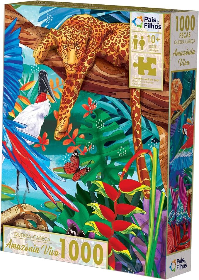 X - QUEBRA CABECA AMAZONIA VIVA COM 1000 PEÇAS