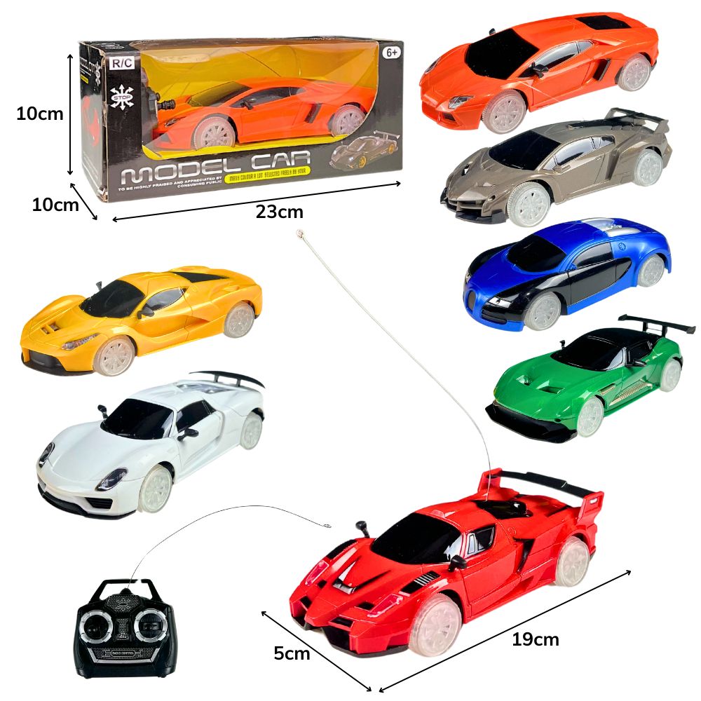 F - CARRO DE CONTROLE TOTAL COM MODELOS E CORES VARIADAS (ACENDE O FAROL)