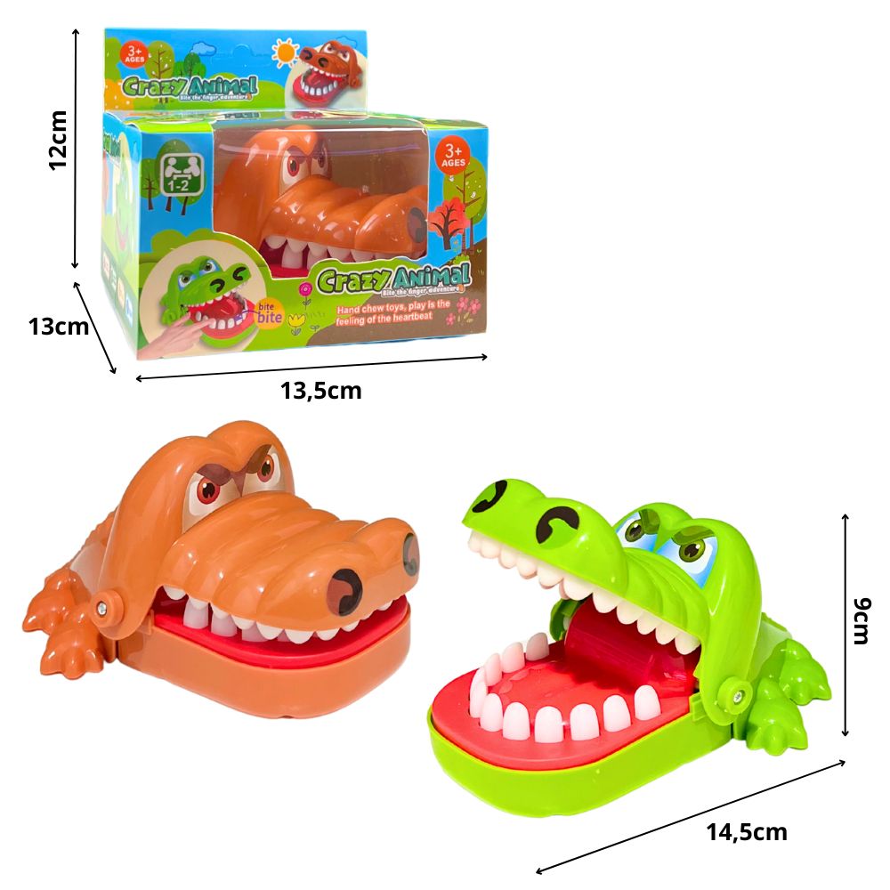 E - JOGO CROCODILO MORDE DEDO QUANDO APERTAR OS DENTES