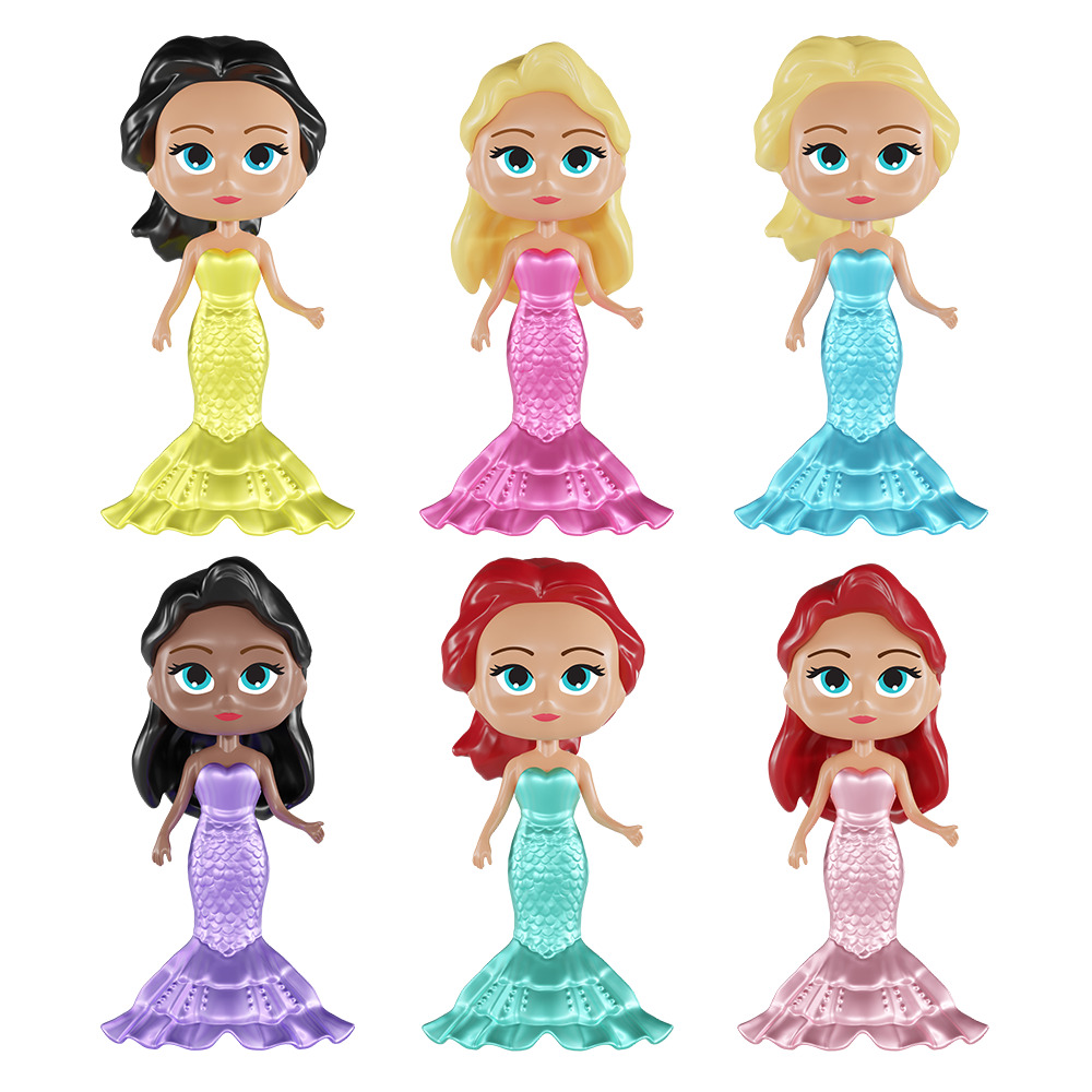 C - BONECA DE MONTAR TEMA SEREIAS COM 6 PERSONAGENS VARIADOS