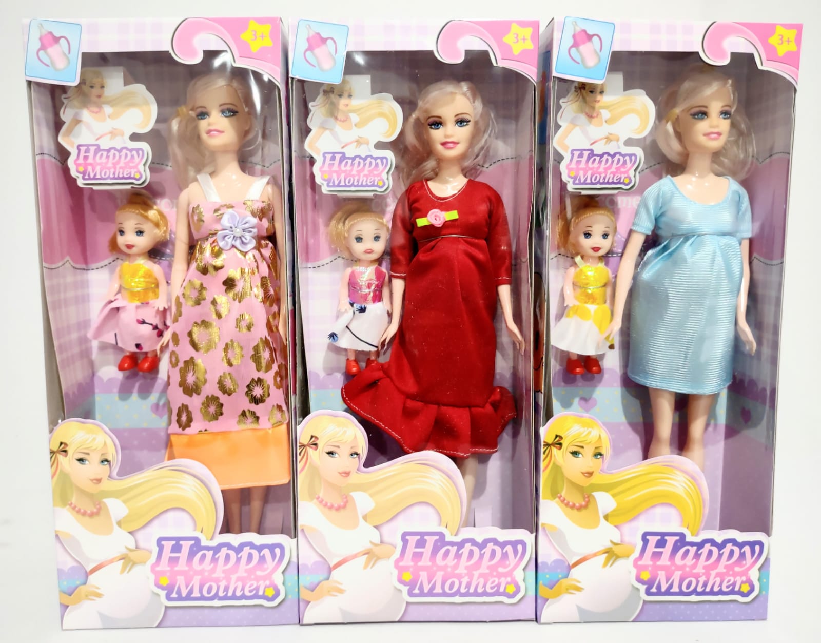 C - BONECA GRÁVIDA COM FILHA (CAIXA FECHADA R$ 16,99 + FT -> 12 PEÇAS)