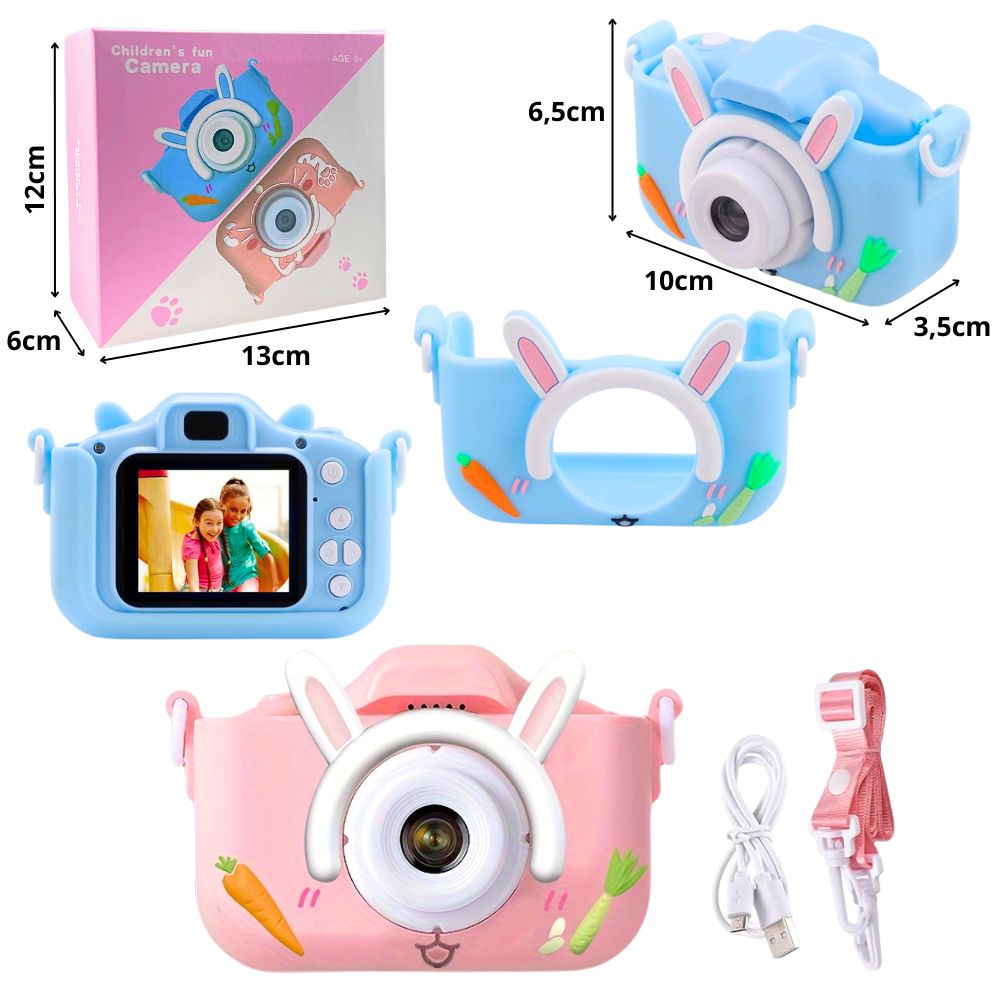 A - CAMERA DIGITAL KIDS COM CORES VARIADAS