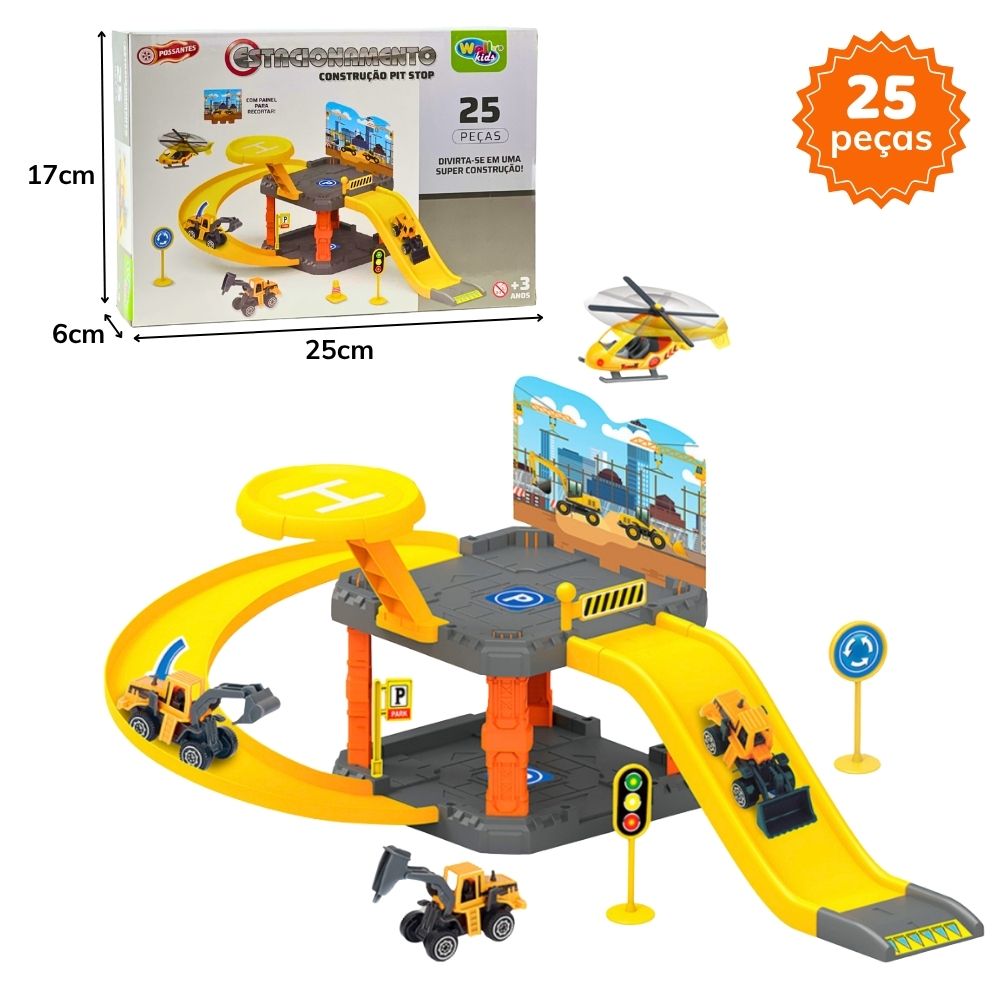 G - ESTACIONAMENTO CONSTRUÇÃO PIT STOP COM 25 PECAS