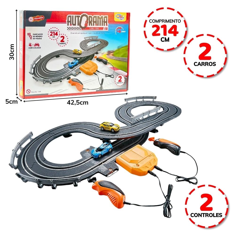 *A - AUTORAMA TURBO RUN COM 2 CARROS E 2 CONTROLES