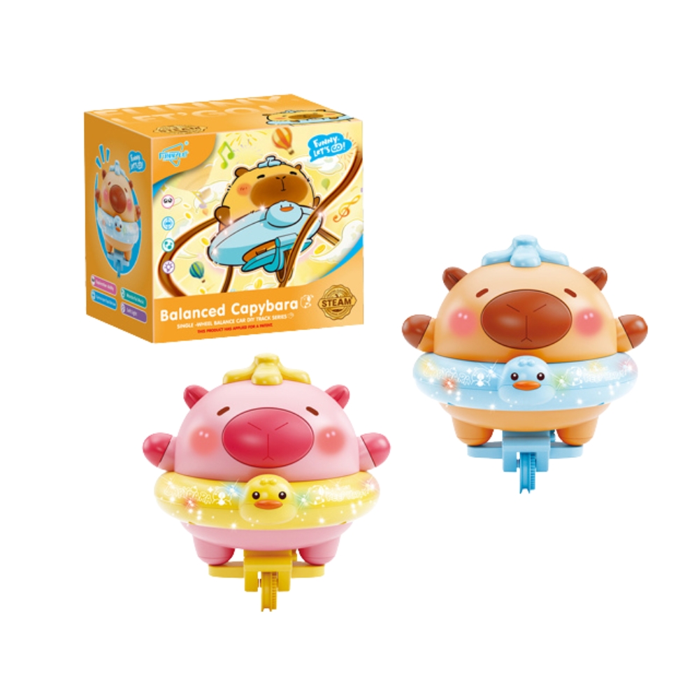 ***D - EQUILIBRISTA CAPIVARA COM MOVIMENTO DE EQUILIBRIO, GIRO AUTOMATICO, SOM E LUZ