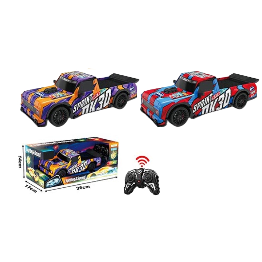 ***F - PICKUP DE CONTROLE TOTAL A PILHA COM SOM E LUZ E CORES VARIADAS