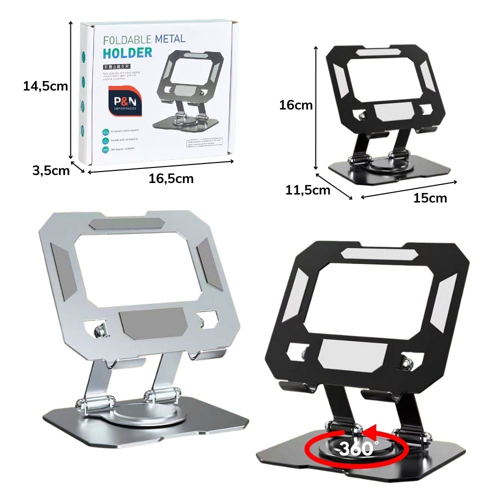 ***Z - SUPORTE DE METAL UNIVERSAL PARA TABLETS E CELULARES