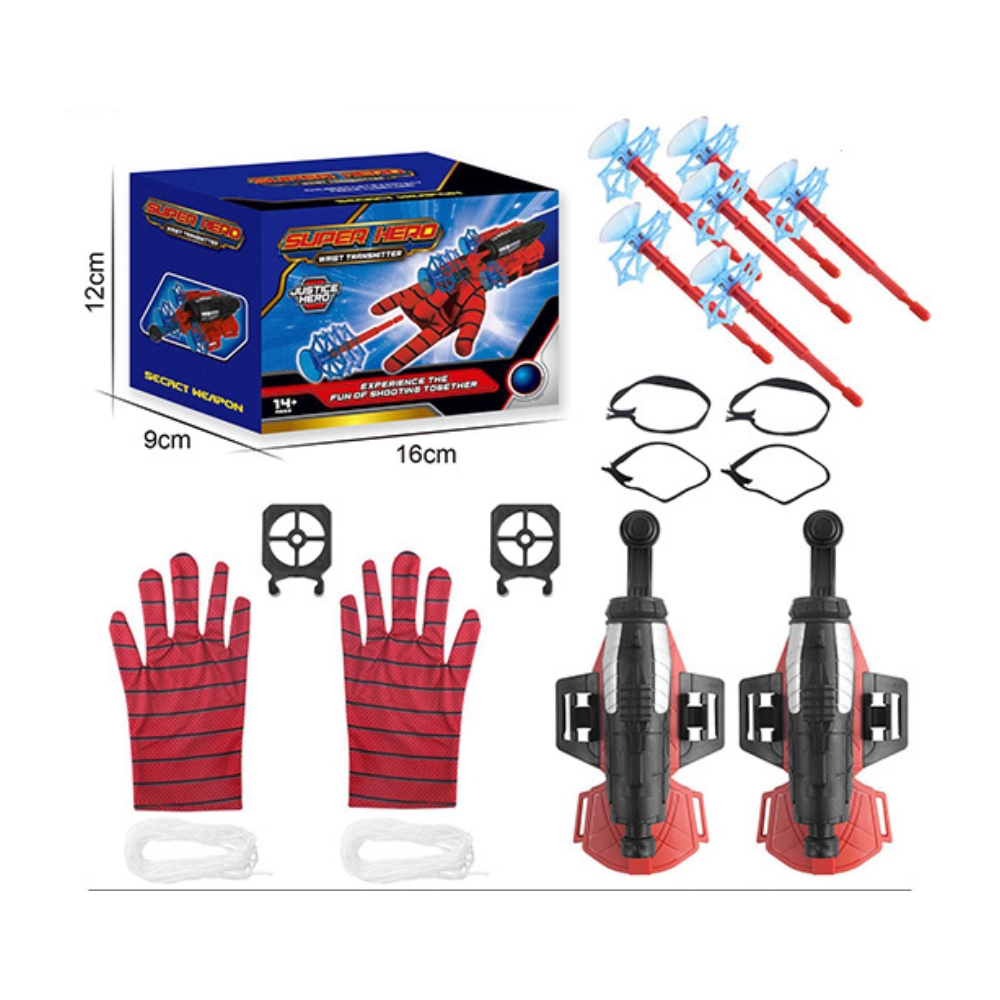 ***A - LUVA LANÇA DARDOS COM VENTOSA TEMA SPIDERMAN