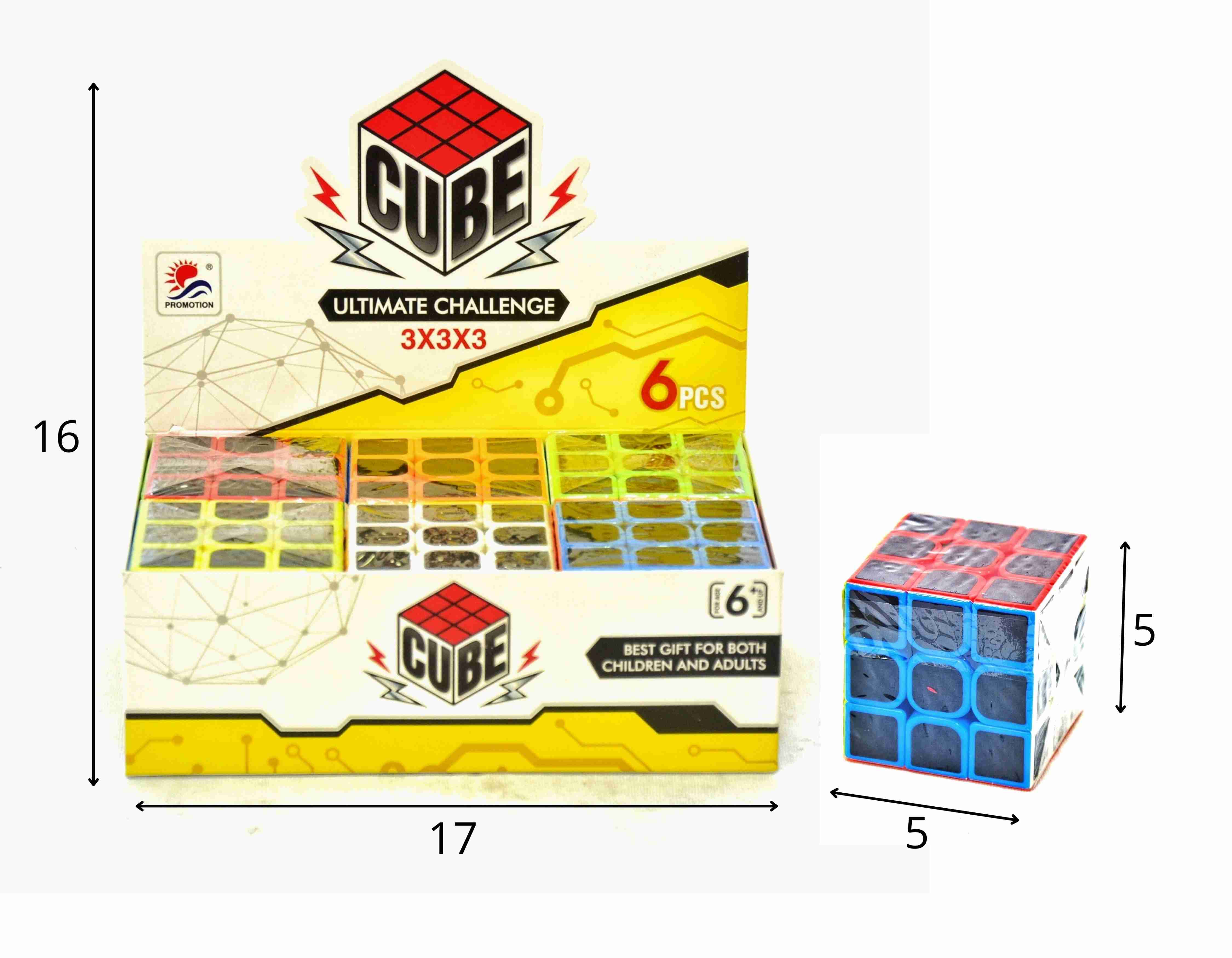A - CUBO MAGICO ULTIMATE CHALLENGE NO DISPLAY COM 6 PEÇAS (CAIXA FECHADA R$ 12,89 + FT-> 24 PEÇAS)