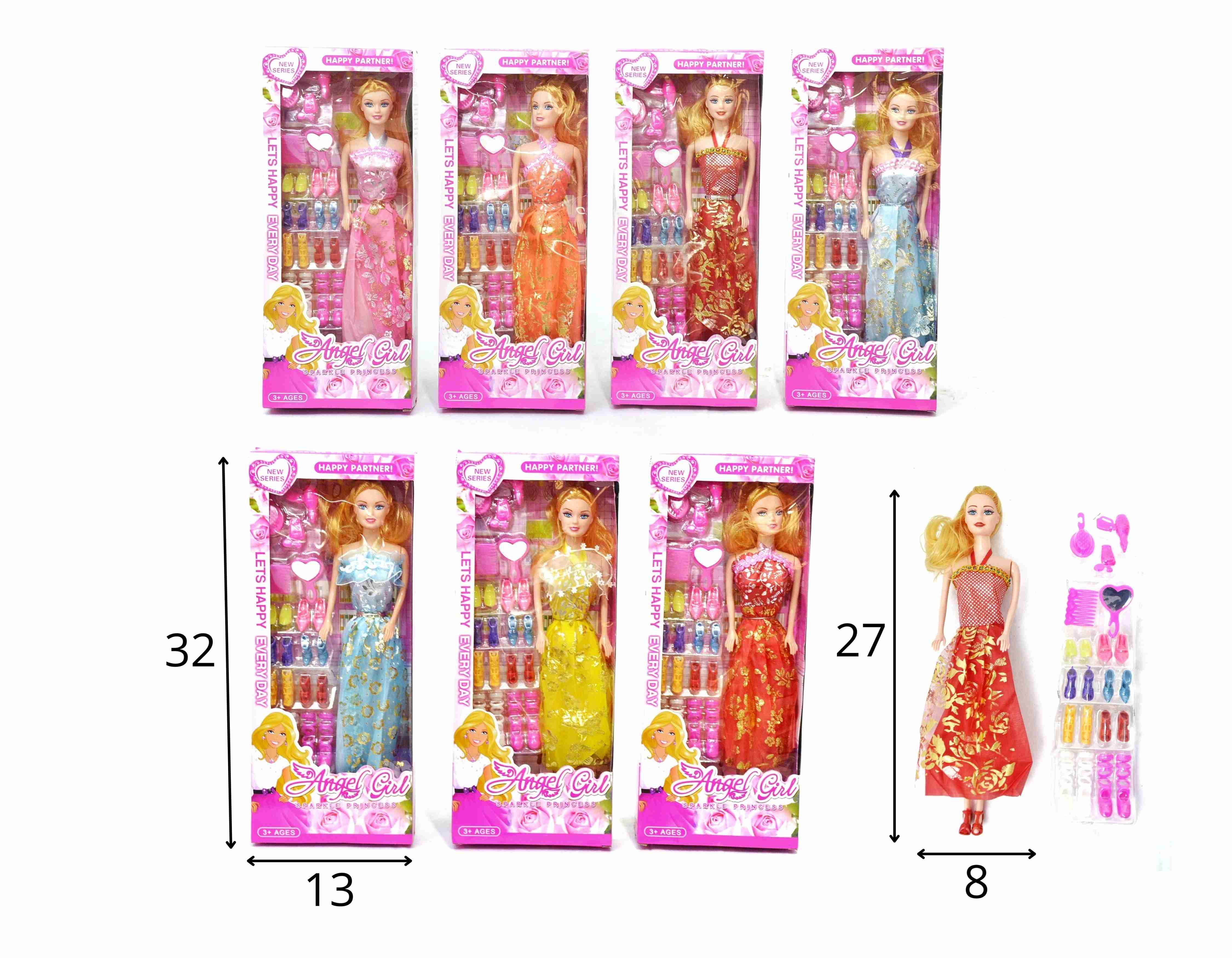 C - BONECA COM COLEÇÃO DE SAPATOS E ACESSÓRIOS 