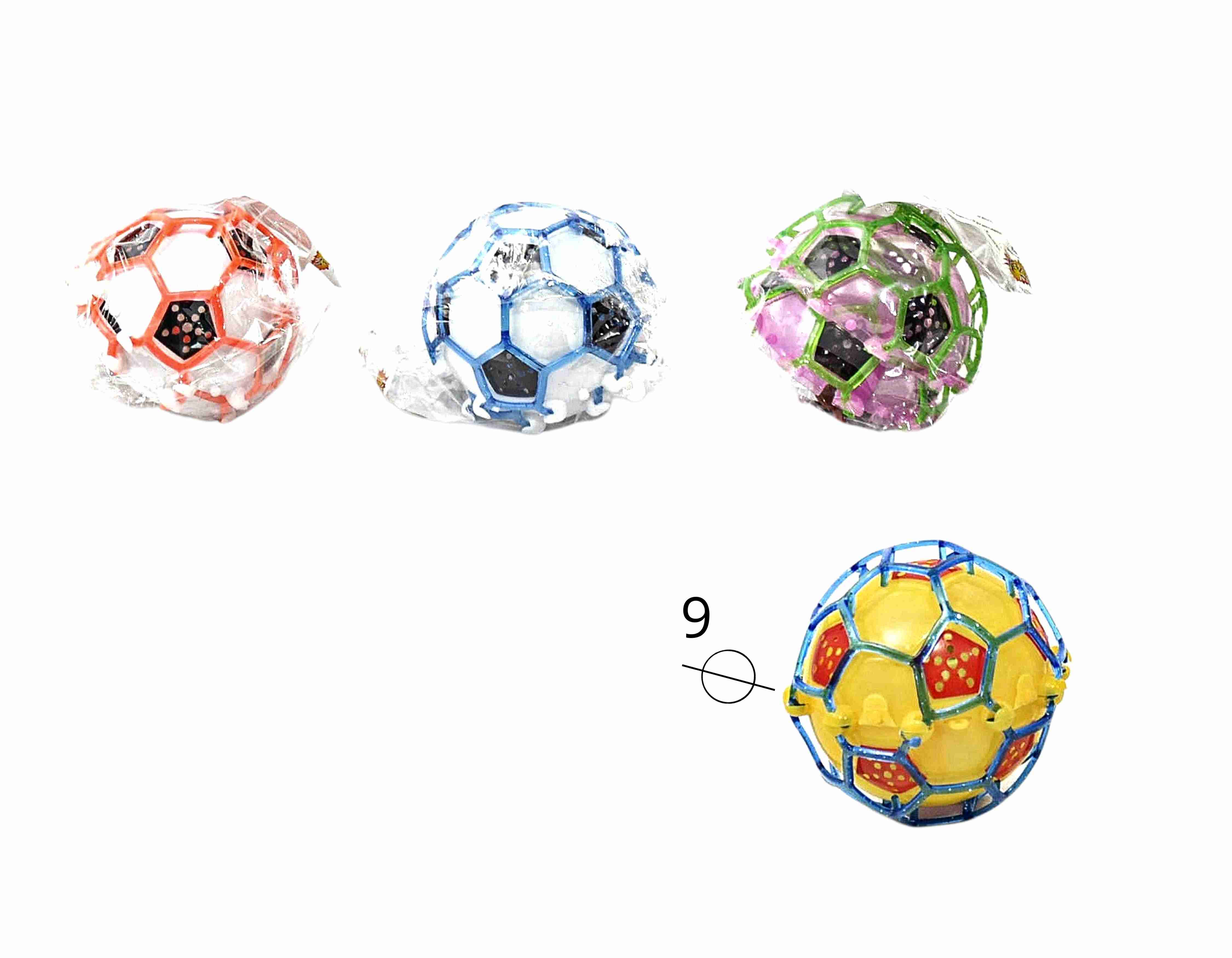 C - BOLA MALUCA Á PILHA COM SOM E ILUMINAÇÃO 