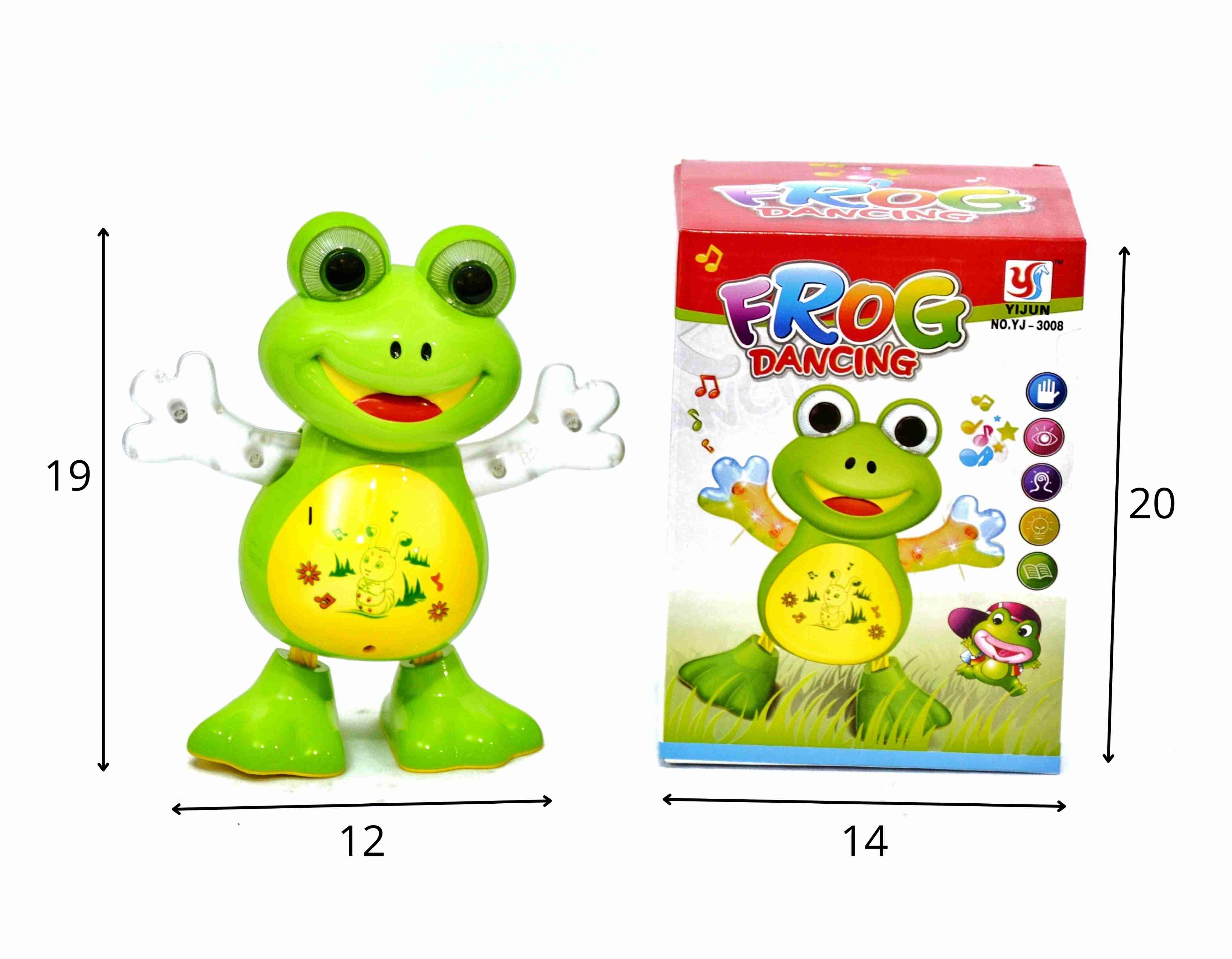 D - SAPO A PILHA FROG DANCING QUE DANÇA COM SOM E ILUMINAÇÃO