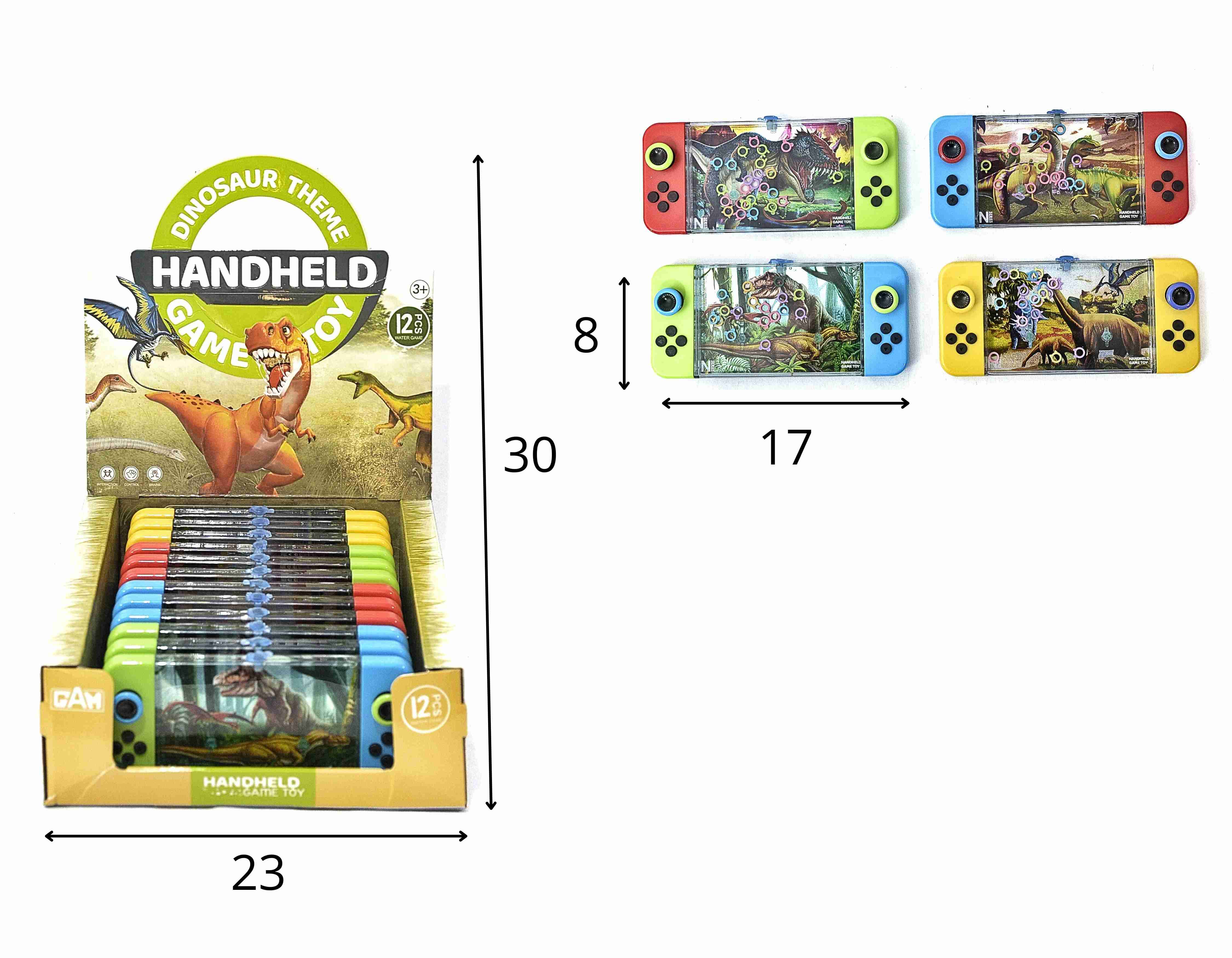 B - AQUAPLAY TEMA DINOSSAURO COM MODELOS VARIADOS NO DISPLAY COM 12 PEÇAS