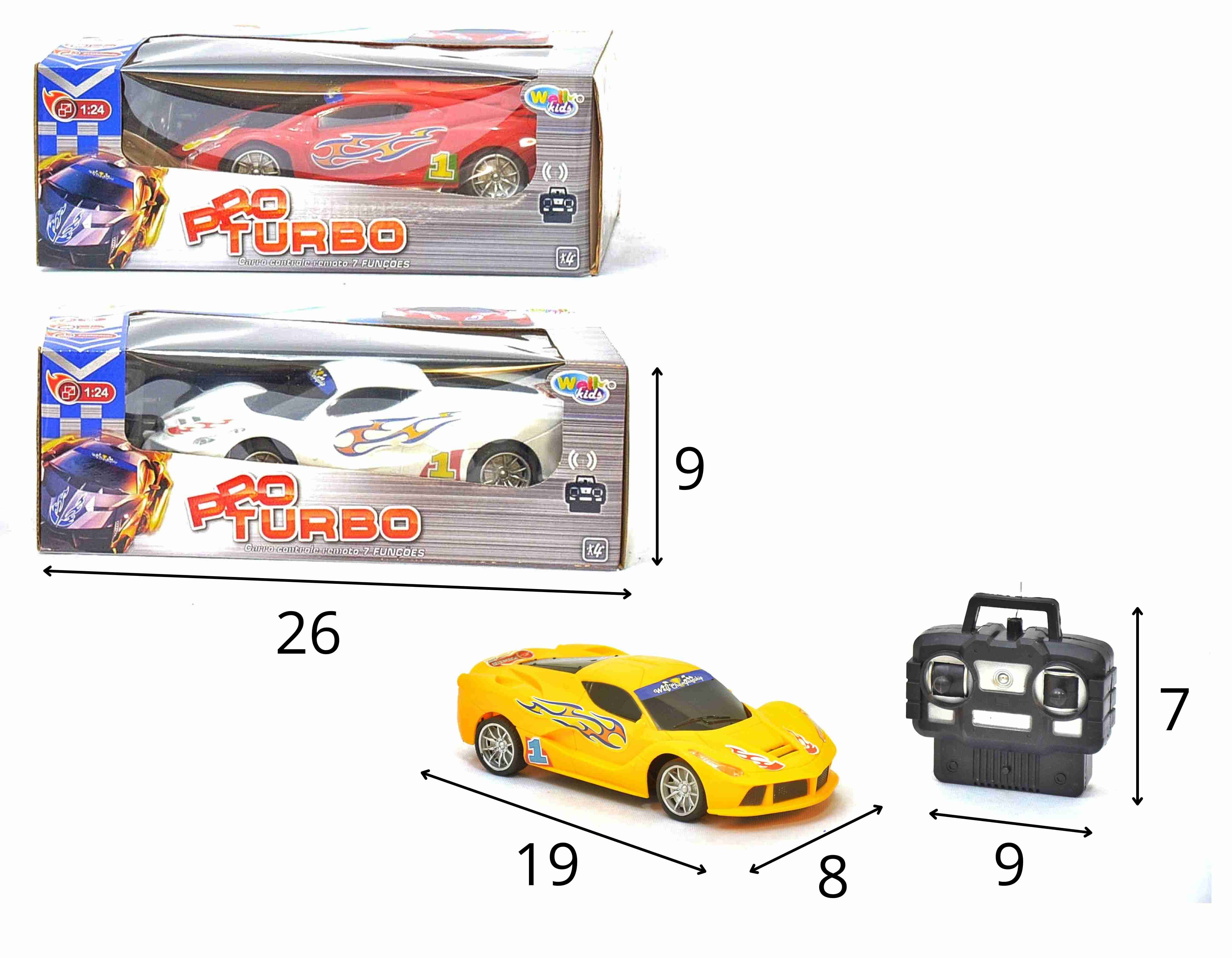 F - CARRO DE CONTROLE TOTAL PRO TURBO POSSANTES (PRODUTO 1ª LINHA)