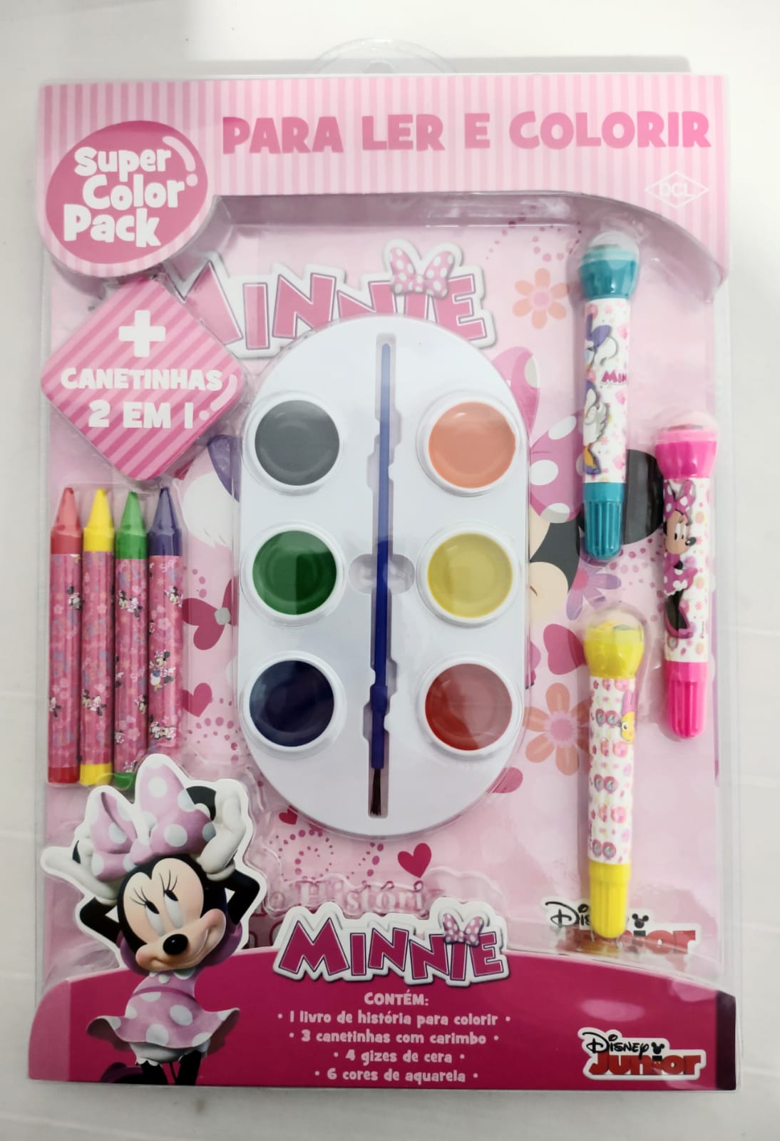 S - SUPER COLOR PACK MINNIE LICENCIADO (CAIXA FECHADA R$ 19,90 + FT -> 10 PEÇAS)