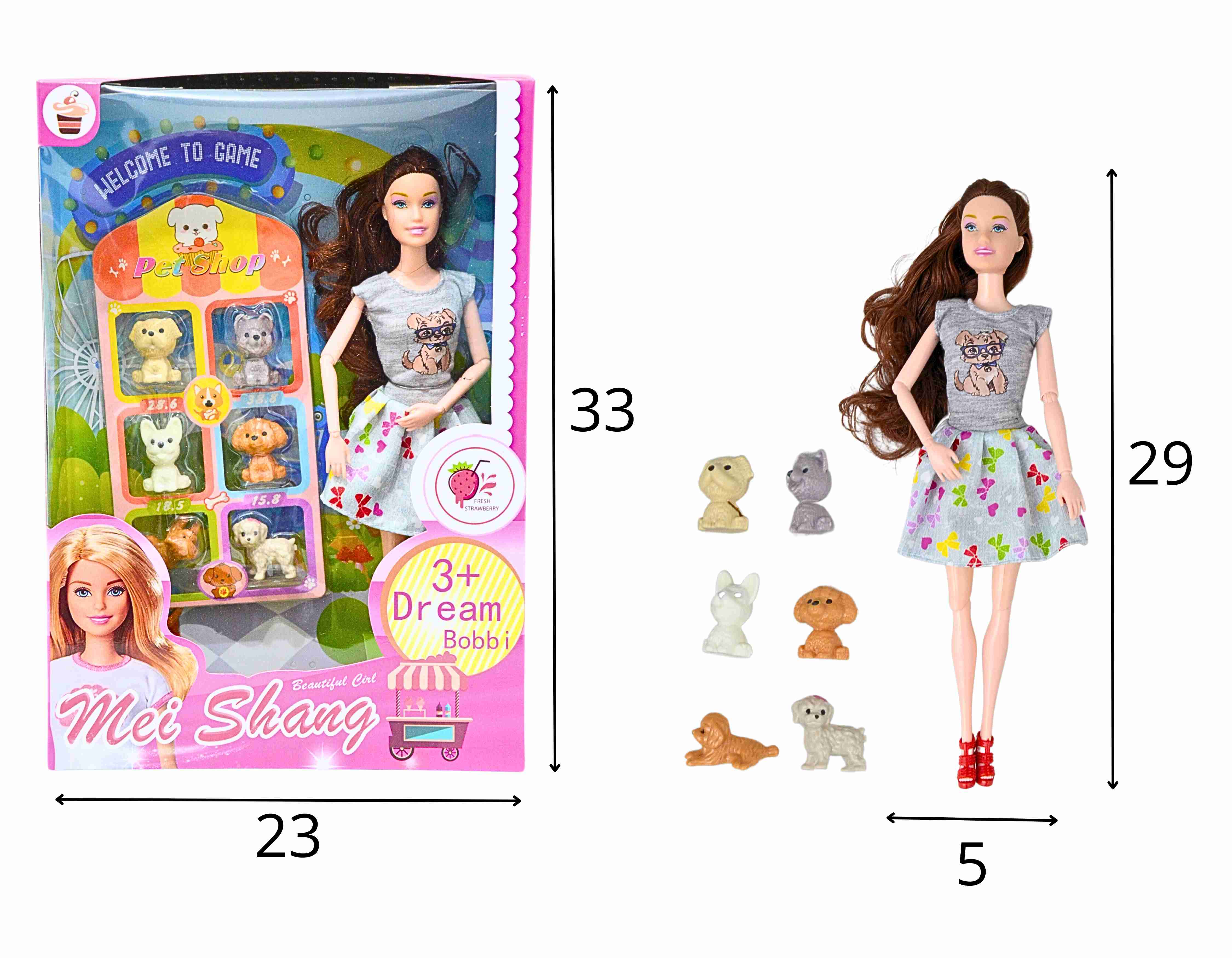 C - BONECA PET SHOP COM ACESSÓRIOS  