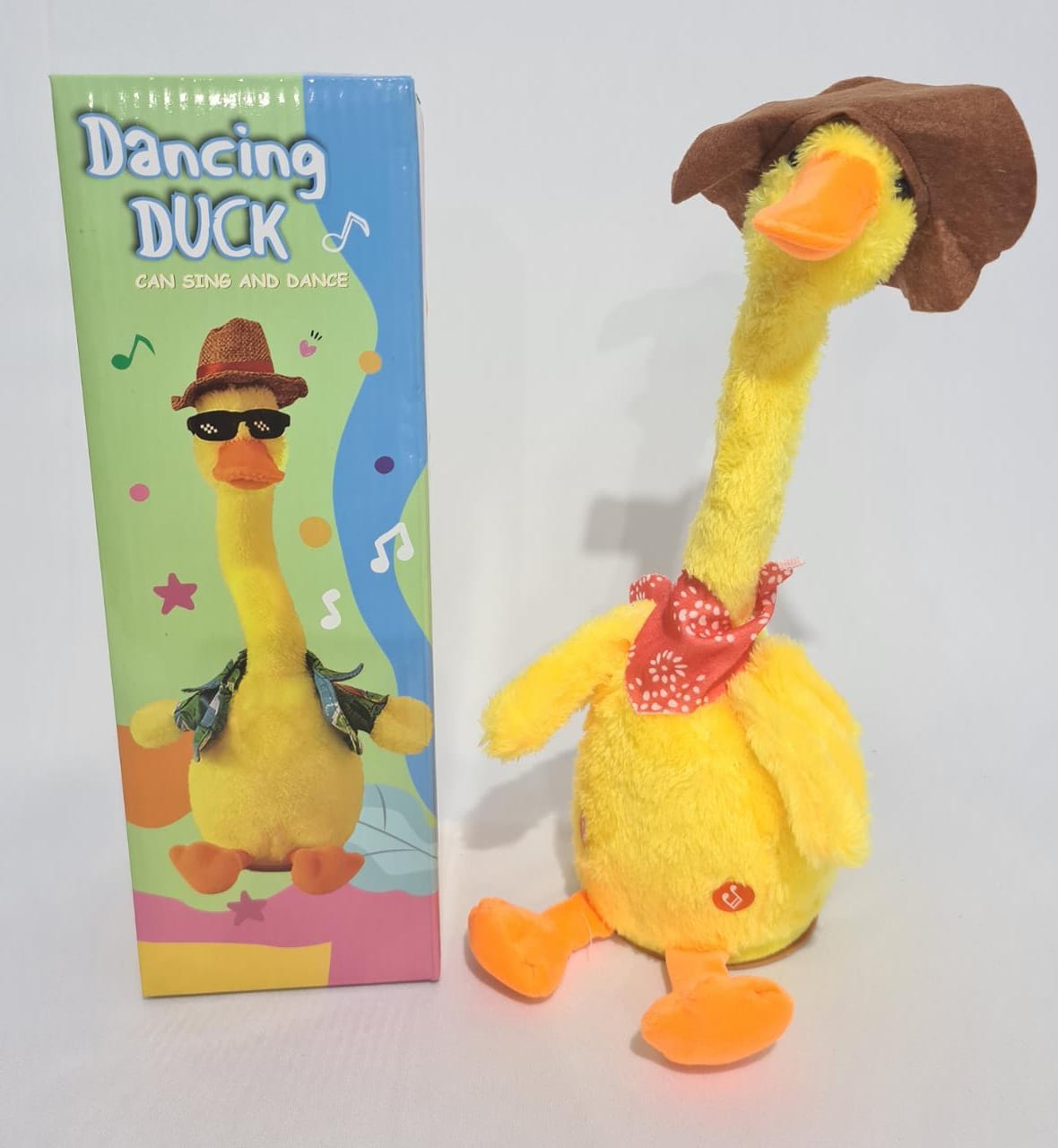 D - PATO PELÚCIA MUSICAL RECARREGÁVEL ***PREÇO CAIXA FECHADA R$ 44,90 -> 06 PEÇAS***