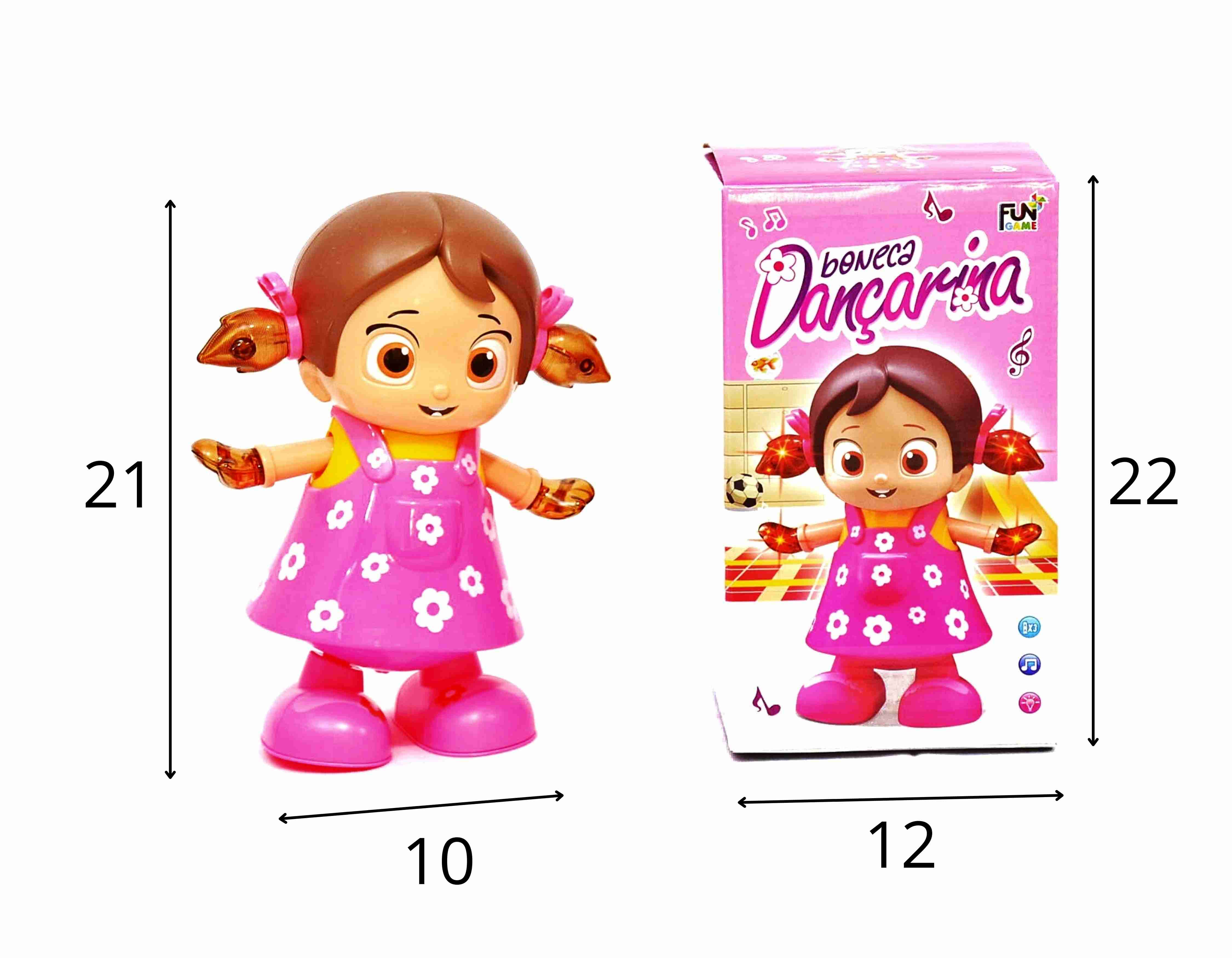 D - BONECA DANCARINA Á PILHA C/ SOM E ILUMINAÇÃO 