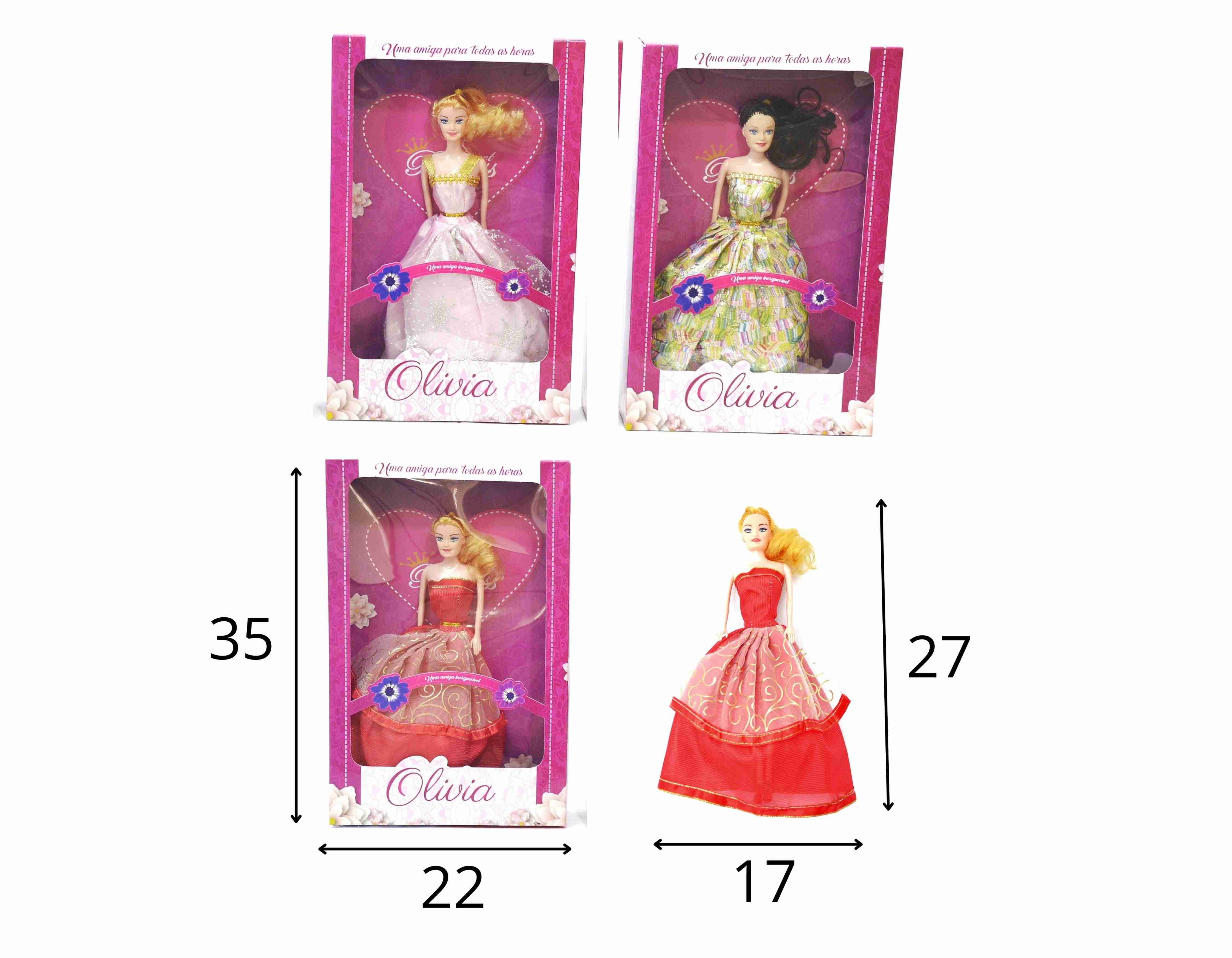 C - BONECA SWEET PRINCESS OLIVIA (CAIXA FECHADA R$ 15,19 + FT -> 24 PEÇAS)